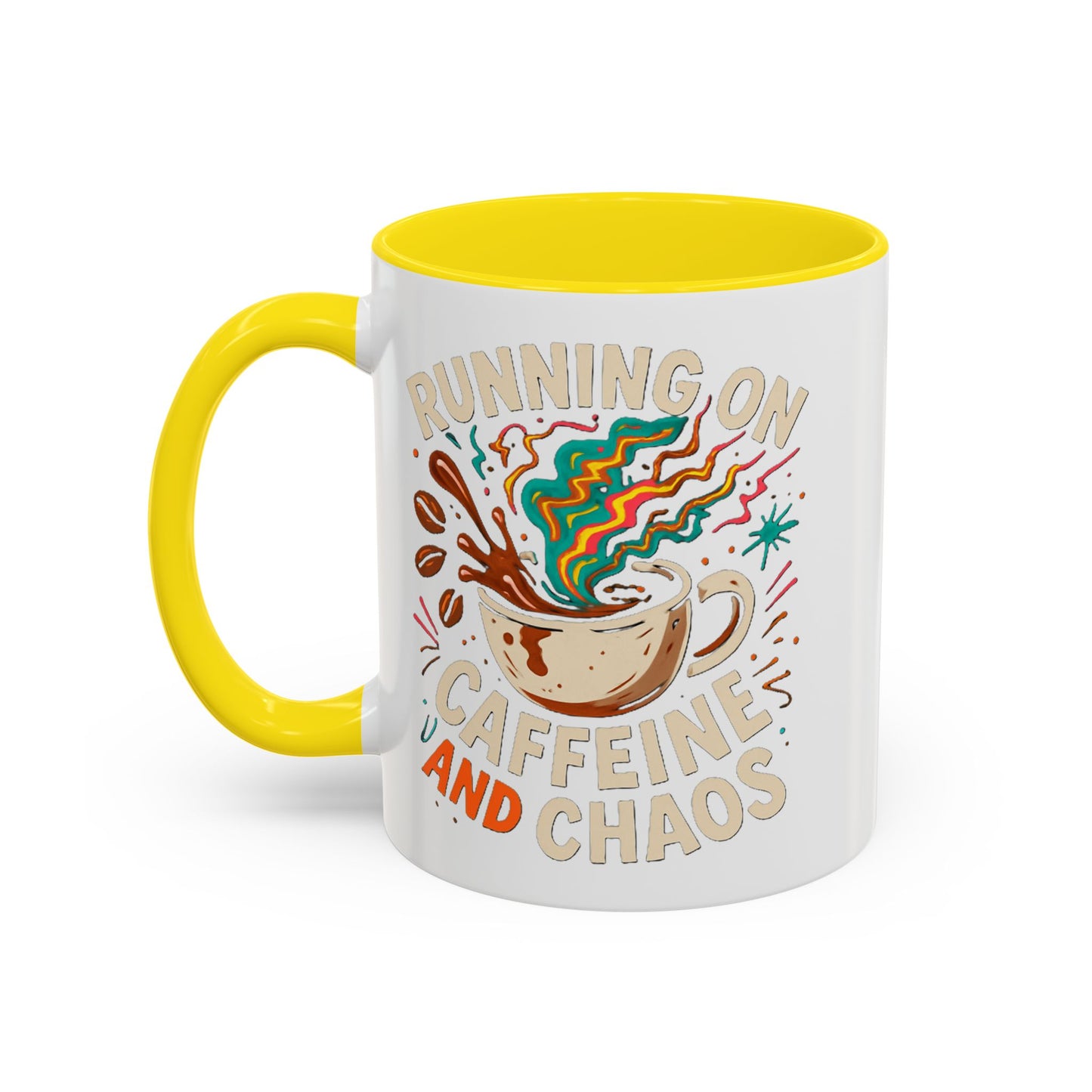 Caffeine and Chaos Accent Coffee Mug (11, 15oz)