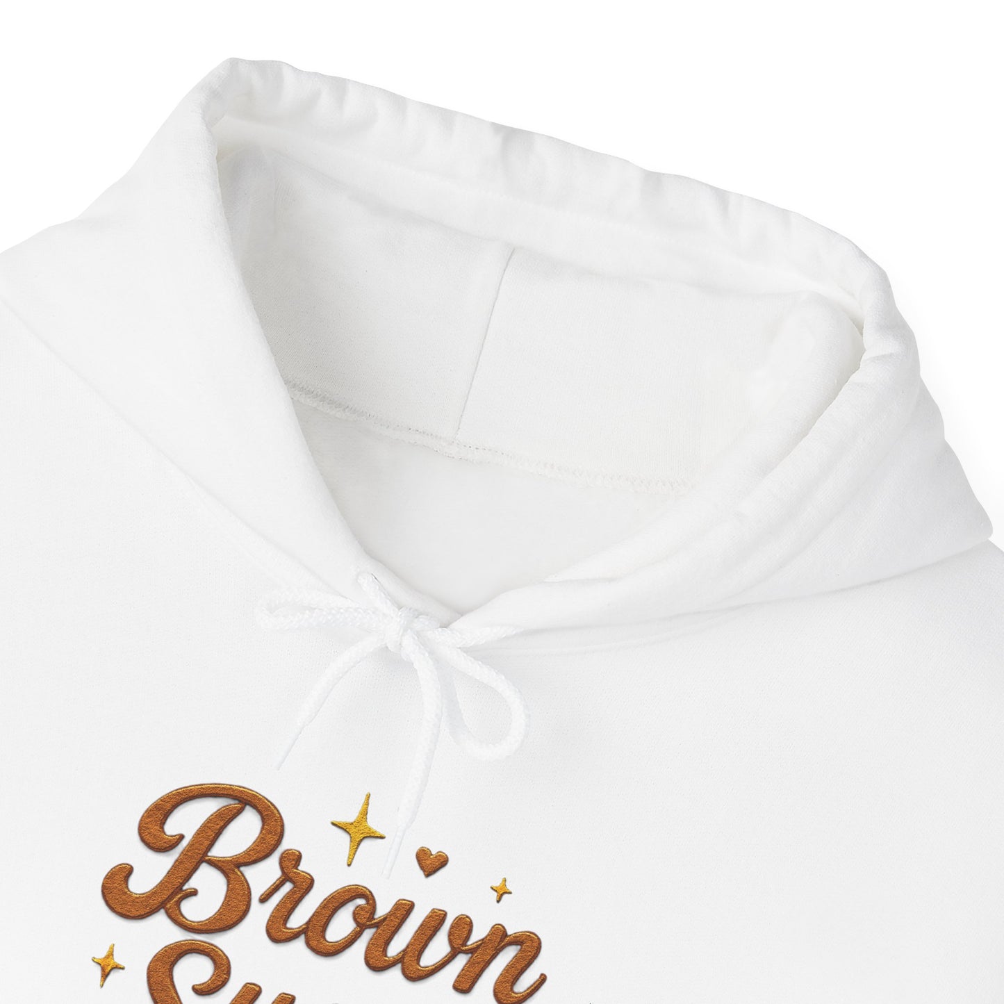 Unisex Heavy Blend™ Hooded Sweatshirt, Brown Sugar. Afro Hair Black American African Girl Hoodie