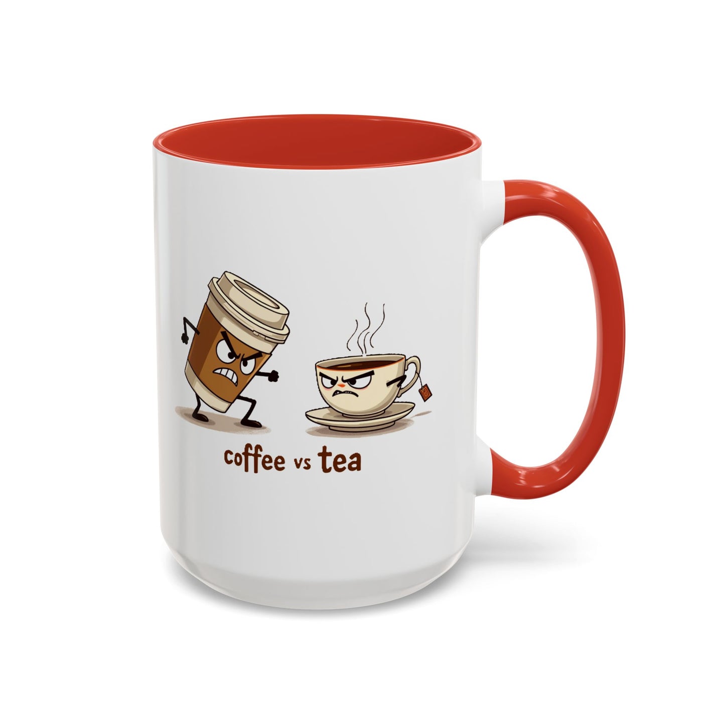 Coffee vs Tea Humorous Accent Mug. 11oz & 15oz. Perfect Gift for Coffee Lovers