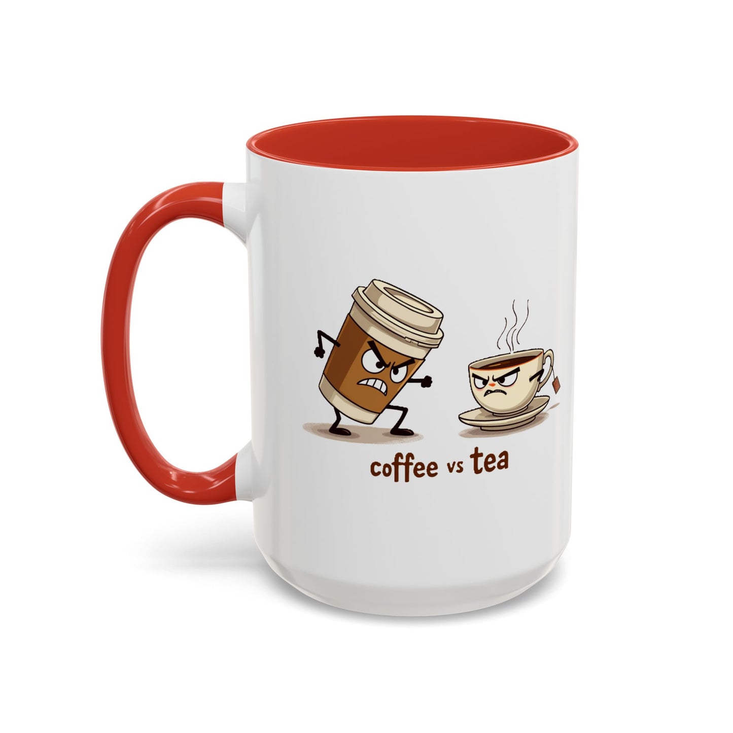 Coffee vs Tea Humorous Accent Mug. 11oz & 15oz. Perfect Gift for Coffee Lovers