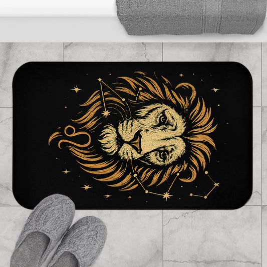 Leo Zodiac Bathmat. Astrology Decor, Horoscope Gift, Bathroom Rug, Zodiac Sign Gift, Star Sign Home Decor