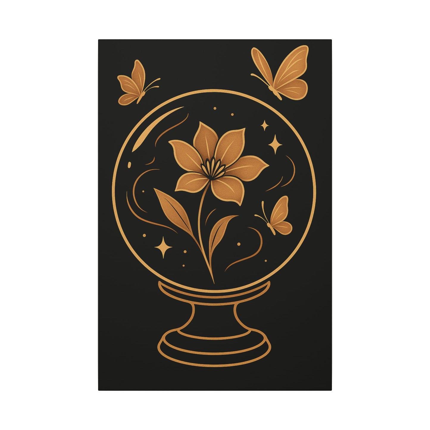 Floral Butterfly Wall Art, Magical Home Decor, Gifts for Nature Lovers, Modern Canvas, Art for Living Room, Office Decor