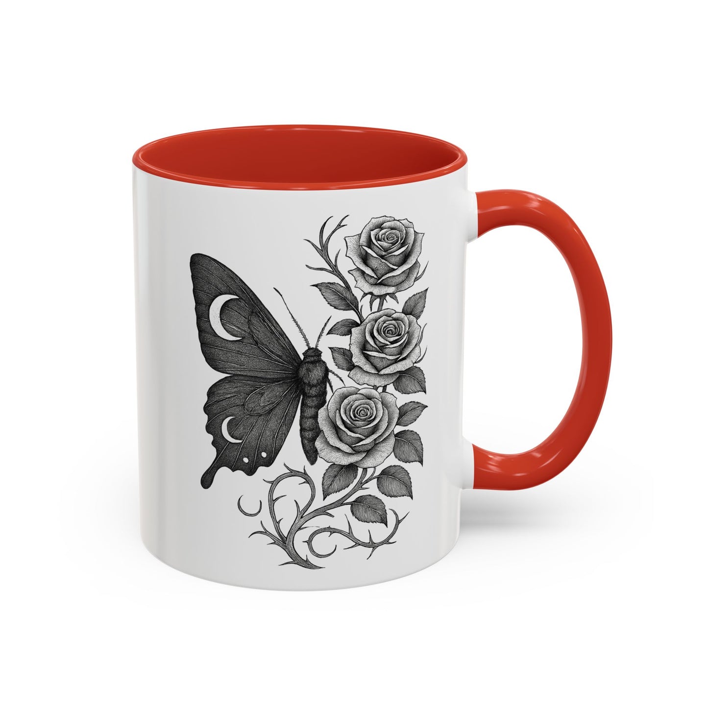 Elegant Floral Butterfly Mug. Black & White Coffee Cup. Home Decor, Gift for Her, Cater to Plant Lovers, Birthday, Everyday Use