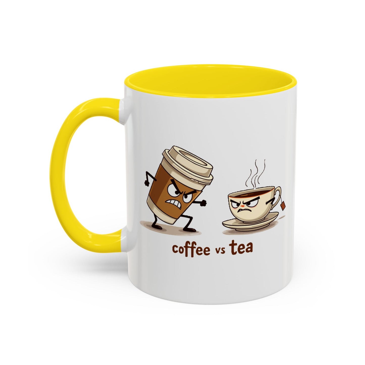 Coffee vs Tea Humorous Accent Mug. 11oz & 15oz. Perfect Gift for Coffee Lovers