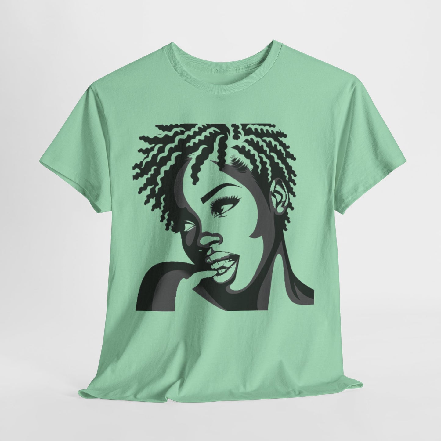 Serene Beauty Graphic Tee Casual Wear Gift for Locs Lovers Afro Hair Black American African Girl T-shirt