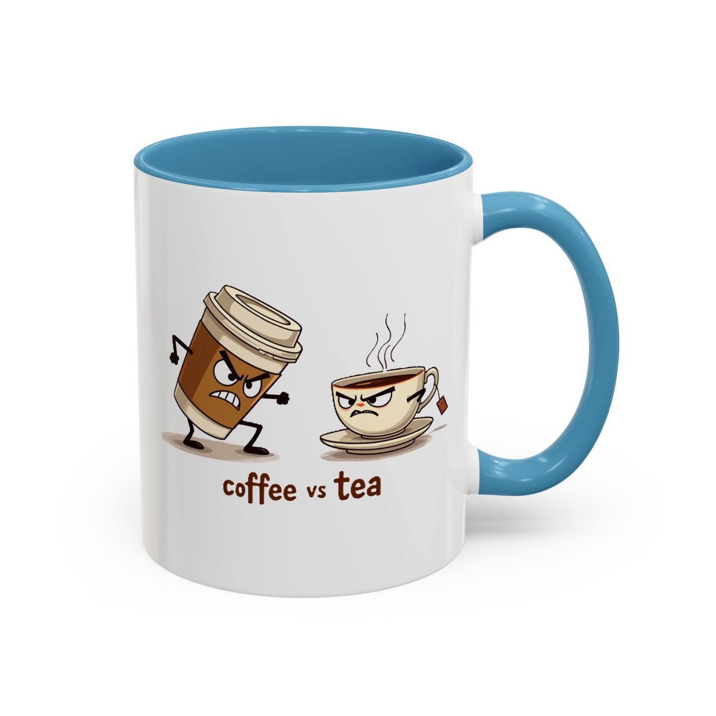 Coffee vs Tea Humorous Accent Mug. 11oz & 15oz. Perfect Gift for Coffee Lovers