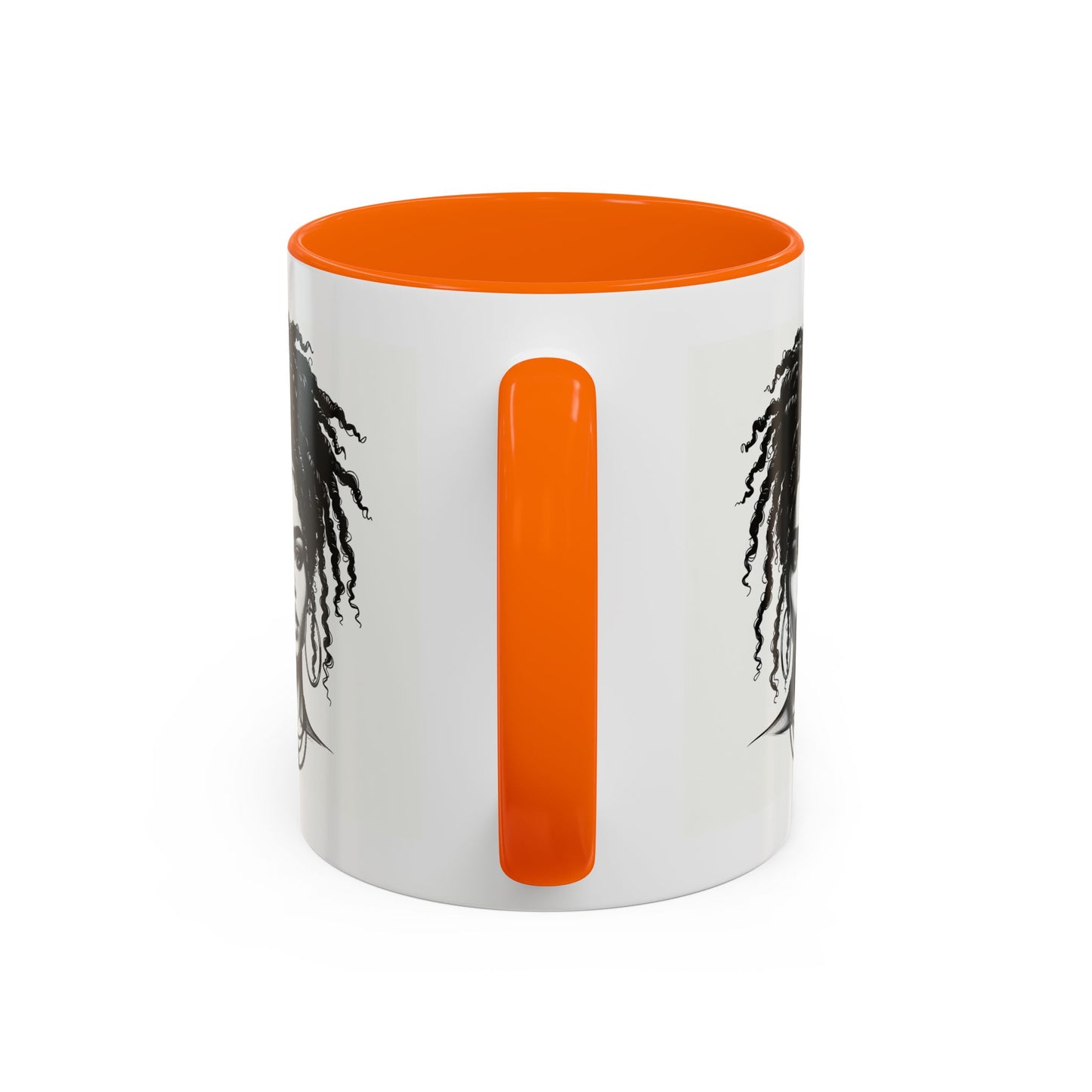 Messy Bun Personalized Coffee Mug, Gift for Coffee Lovers, Afro Hair Black American African Girl