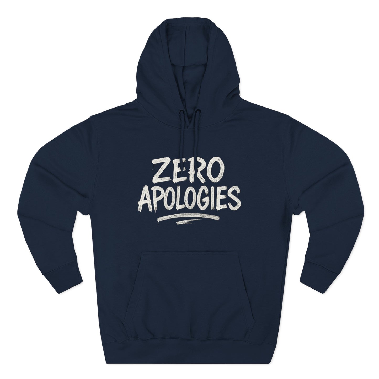 Zero Apologies Unisex Three-Panel Fleece Hoodie Afro Hair Black American T-shirt