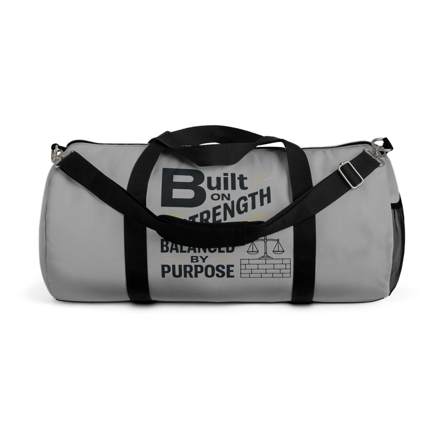 Strength Balance Duffel Bag, Gym Bag, Motivational Tote, Workout Gear, Fitness Accessories, Travel Essentials