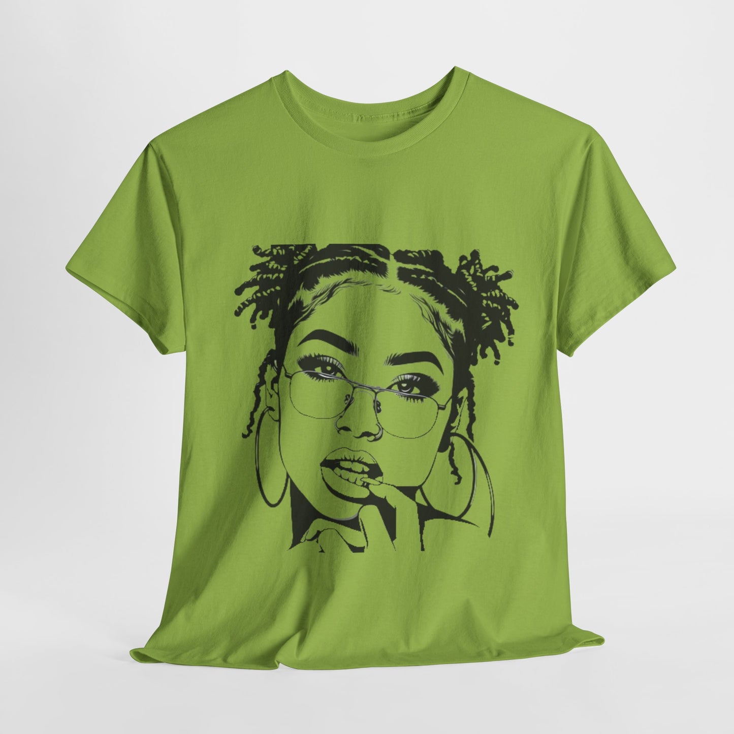 Bold Expression T-shirt Casual Wear Gift for Locs Lovers Afro Hair Black American African Girl T-shirt