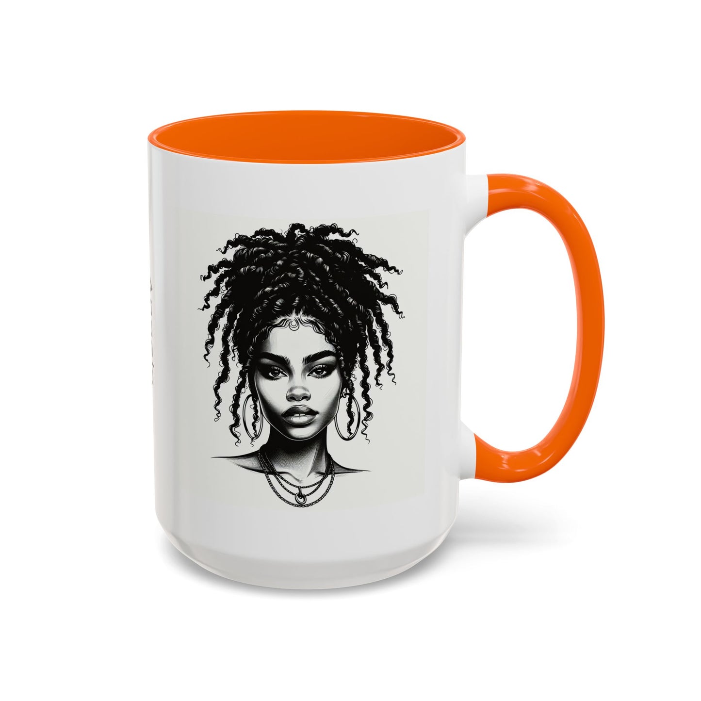 Messy Bun Personalized Coffee Mug, Gift for Coffee Lovers, Afro Hair Black American African Girl