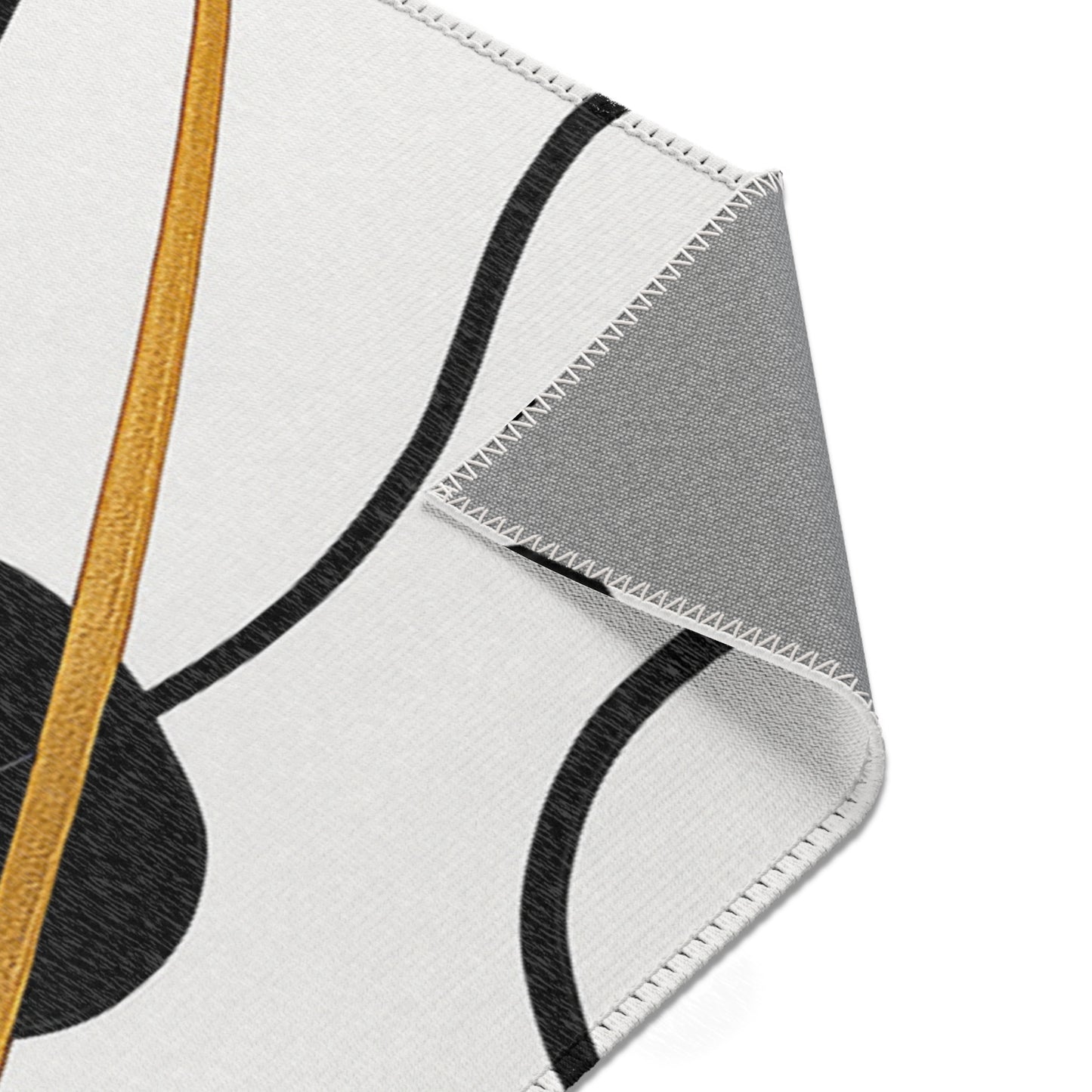 Modern Abstract Area Rug, Minimalist Home Decor, Living Room Mat, Boho Style Rug, Black and White Design