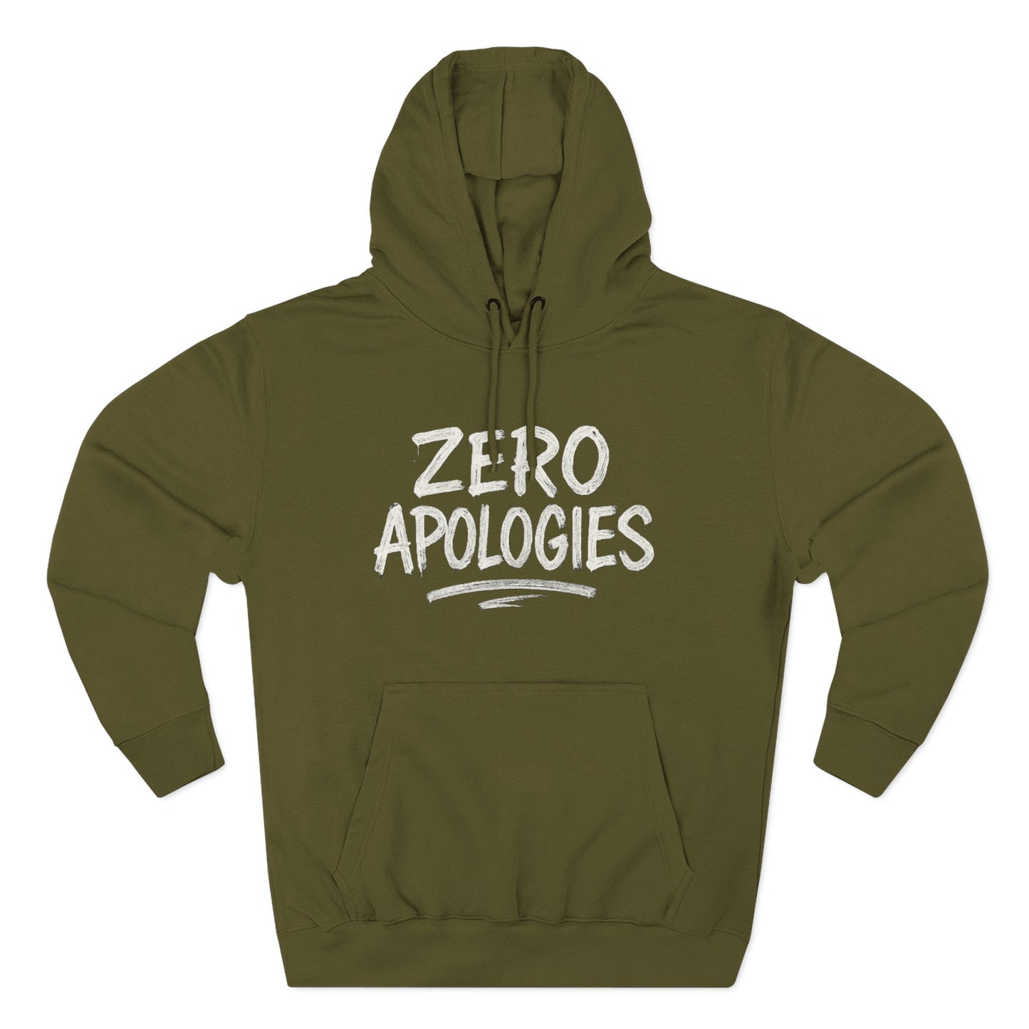 Zero Apologies Unisex Three-Panel Fleece Hoodie Afro Hair Black American T-shirt