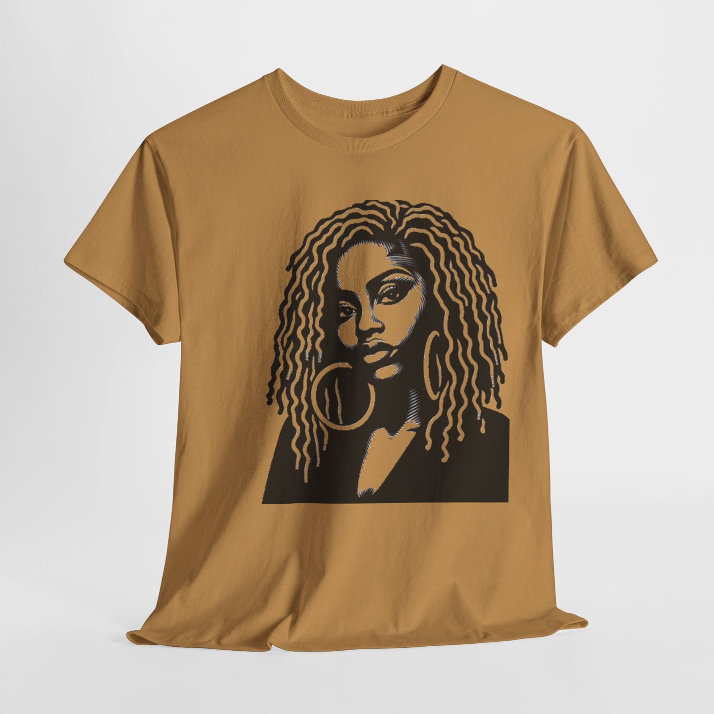 Elegant Strength T-Shirt Casual Wear Gift for Locs Lovers Afro Hair Black American African Girl T-shirt