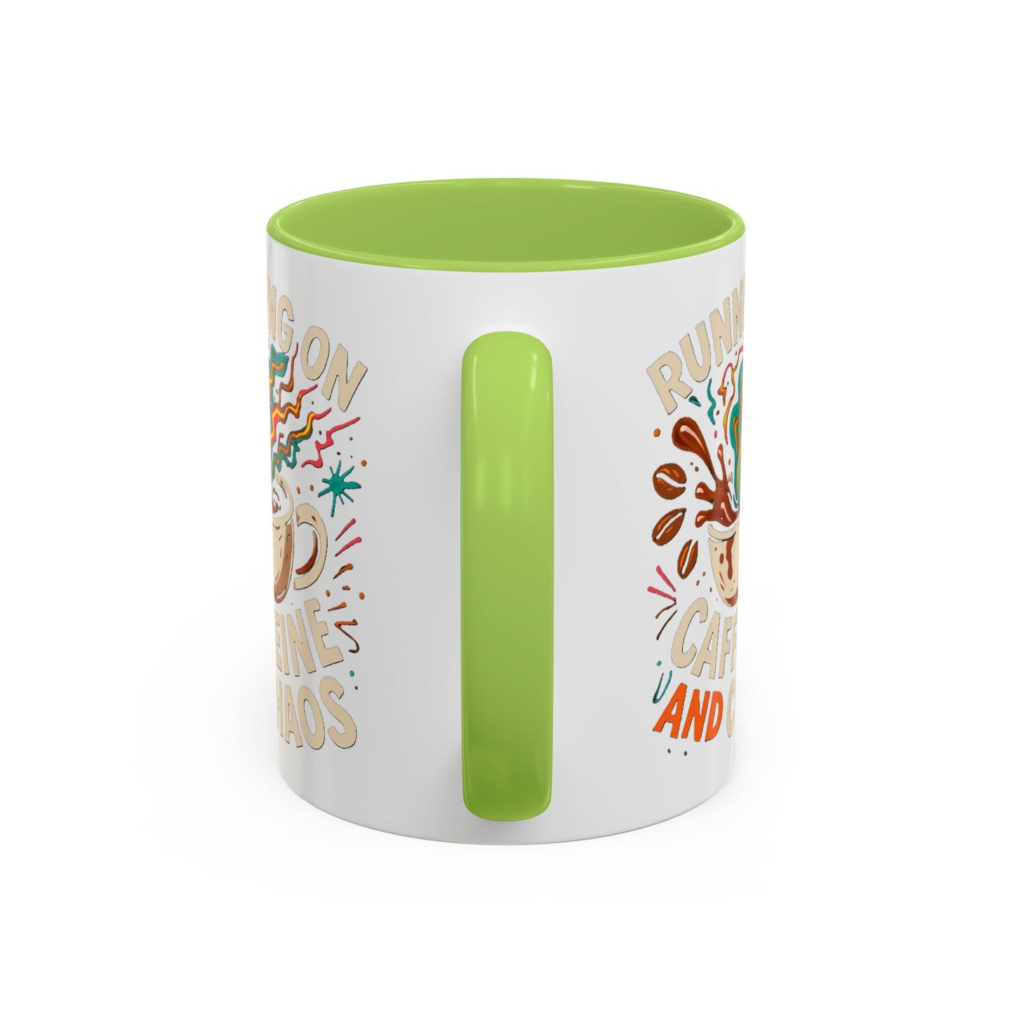 Caffeine and Chaos Accent Coffee Mug (11, 15oz)