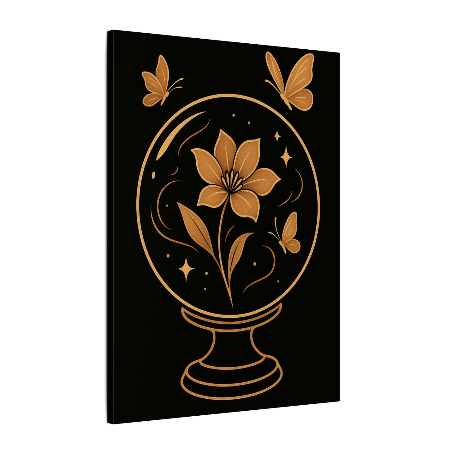 Floral Butterfly Wall Art, Magical Home Decor, Gifts for Nature Lovers, Modern Canvas, Art for Living Room, Office Decor