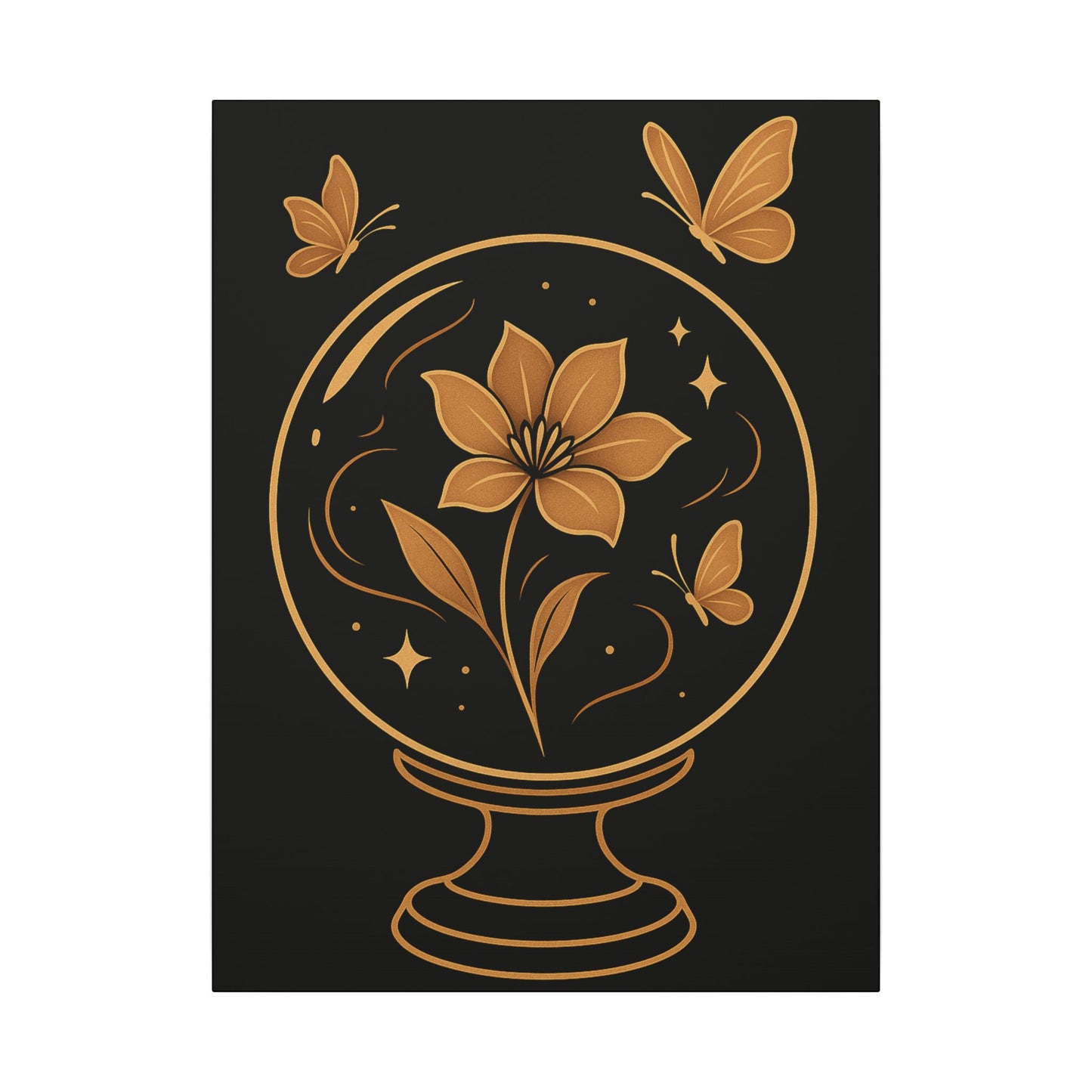 Floral Butterfly Wall Art, Magical Home Decor, Gifts for Nature Lovers, Modern Canvas, Art for Living Room, Office Decor