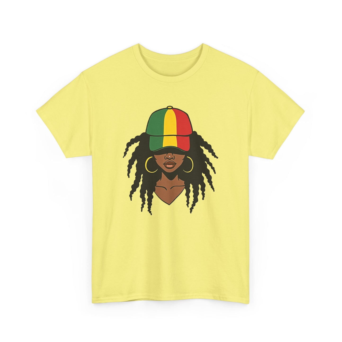 Reggae Vibes Afro Hair Black American African Girl T-shirt