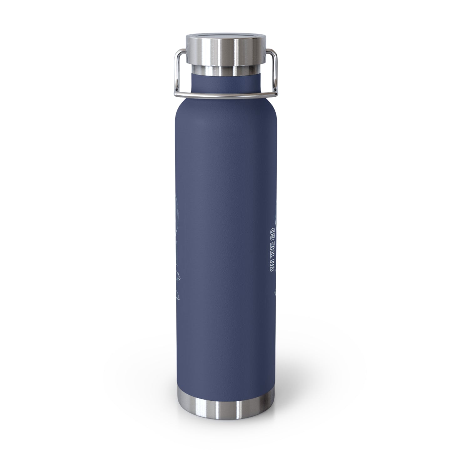 On The Go H2O Design22oz Copper Vacuum Insulated Water Bottle