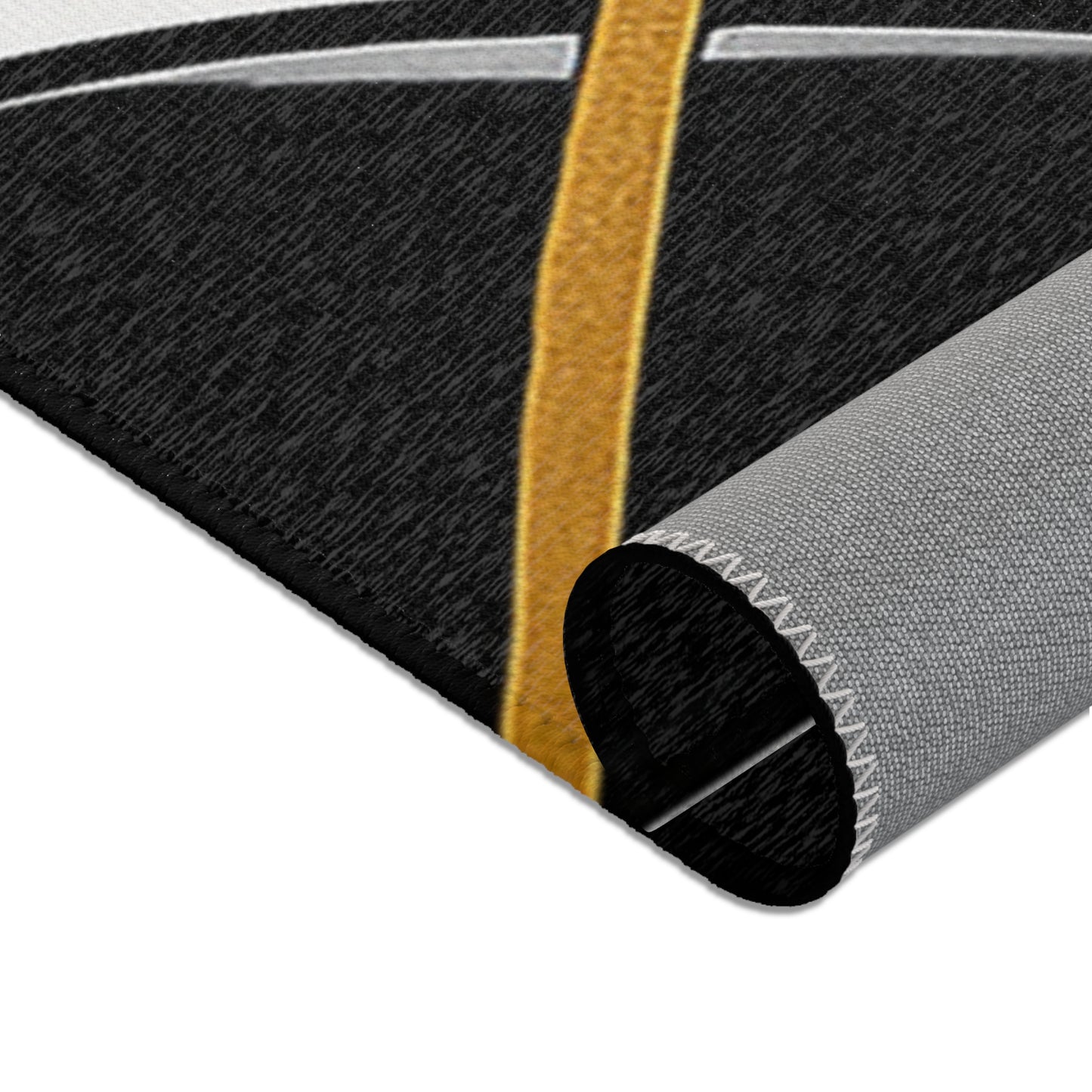 Modern Abstract Area Rug, Minimalist Home Decor, Living Room Mat, Boho Style Rug, Black and White Design