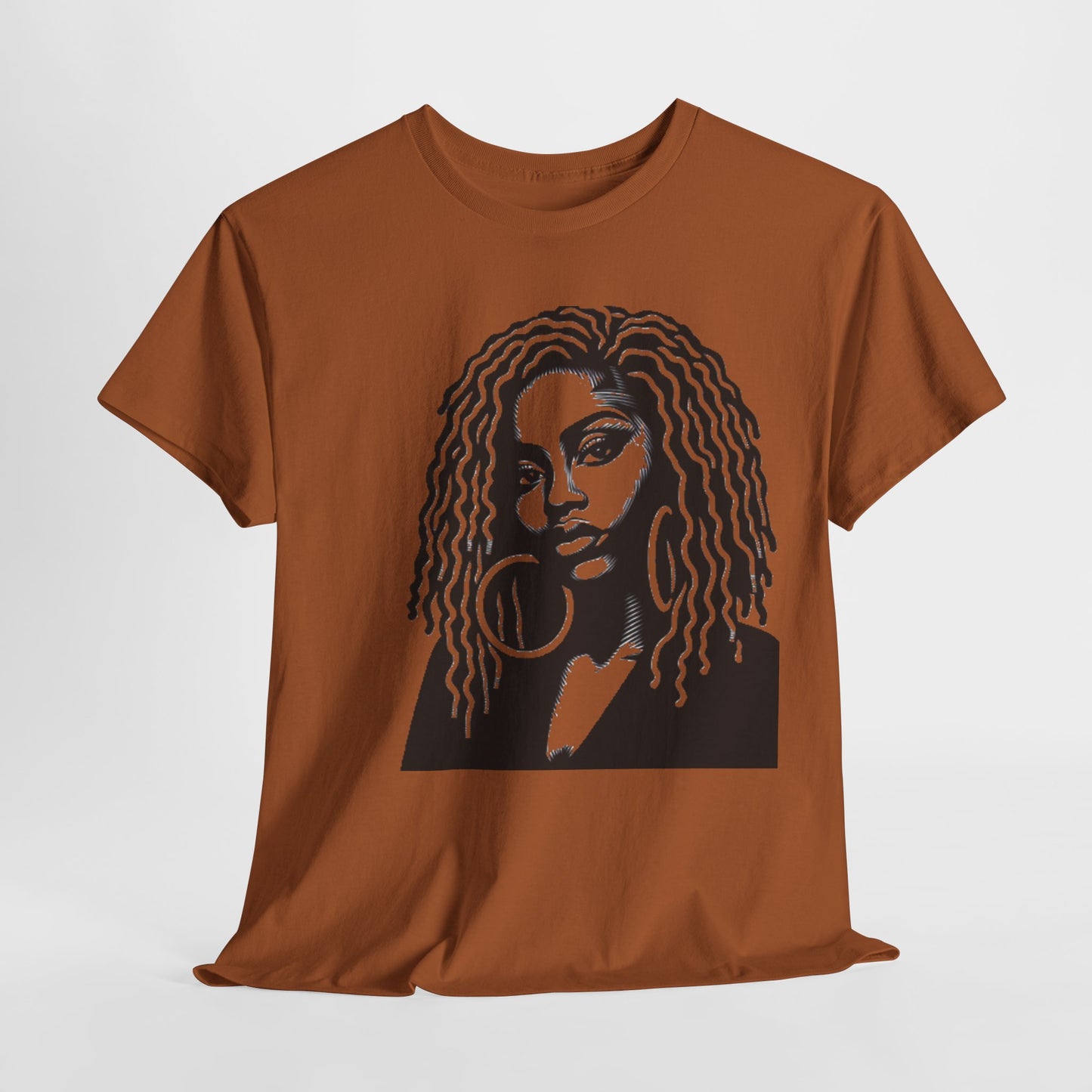 Elegant Strength T-Shirt Casual Wear Gift for Locs Lovers Afro Hair Black American African Girl T-shirt