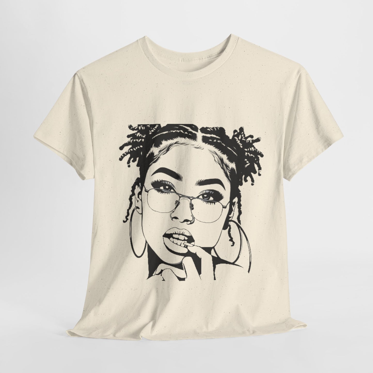 Bold Expression T-shirt Casual Wear Gift for Locs Lovers Afro Hair Black American African Girl T-shirt