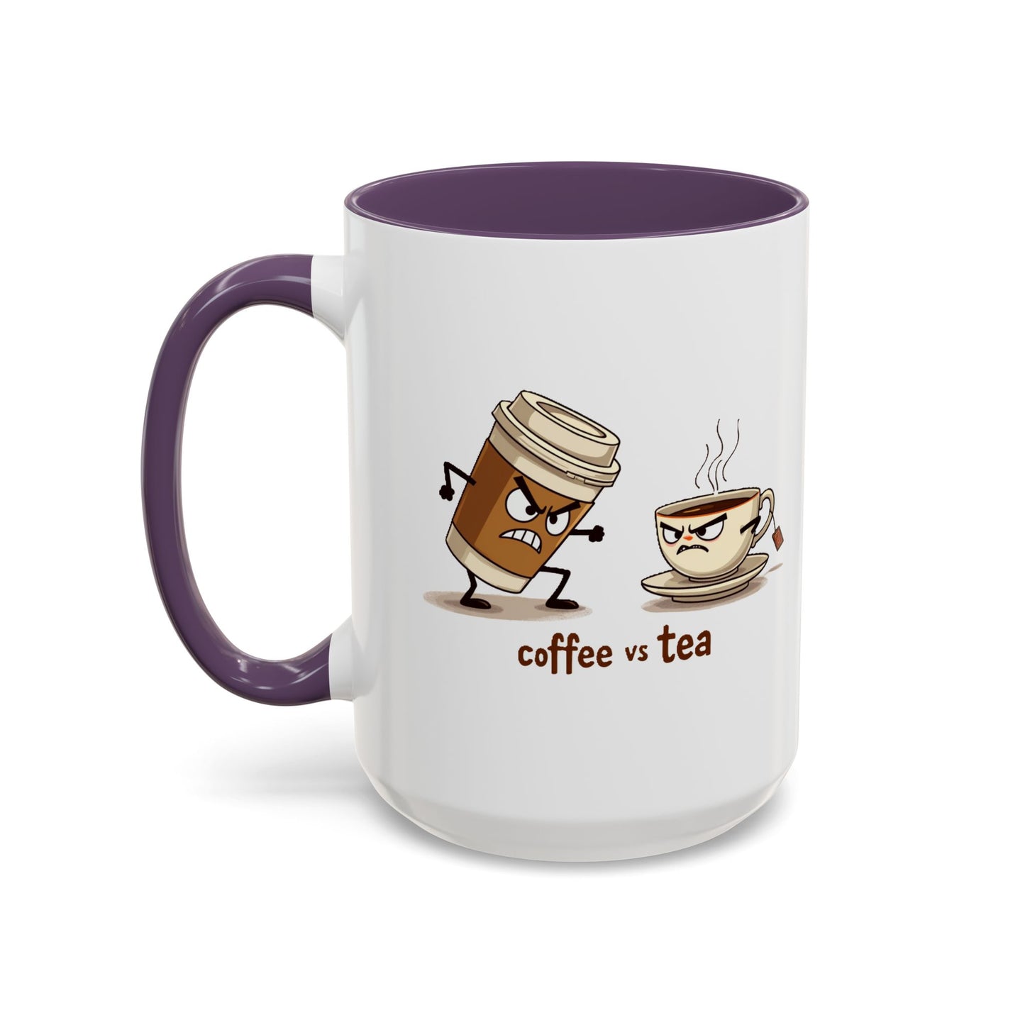 Coffee vs Tea Humorous Accent Mug. 11oz & 15oz. Perfect Gift for Coffee Lovers
