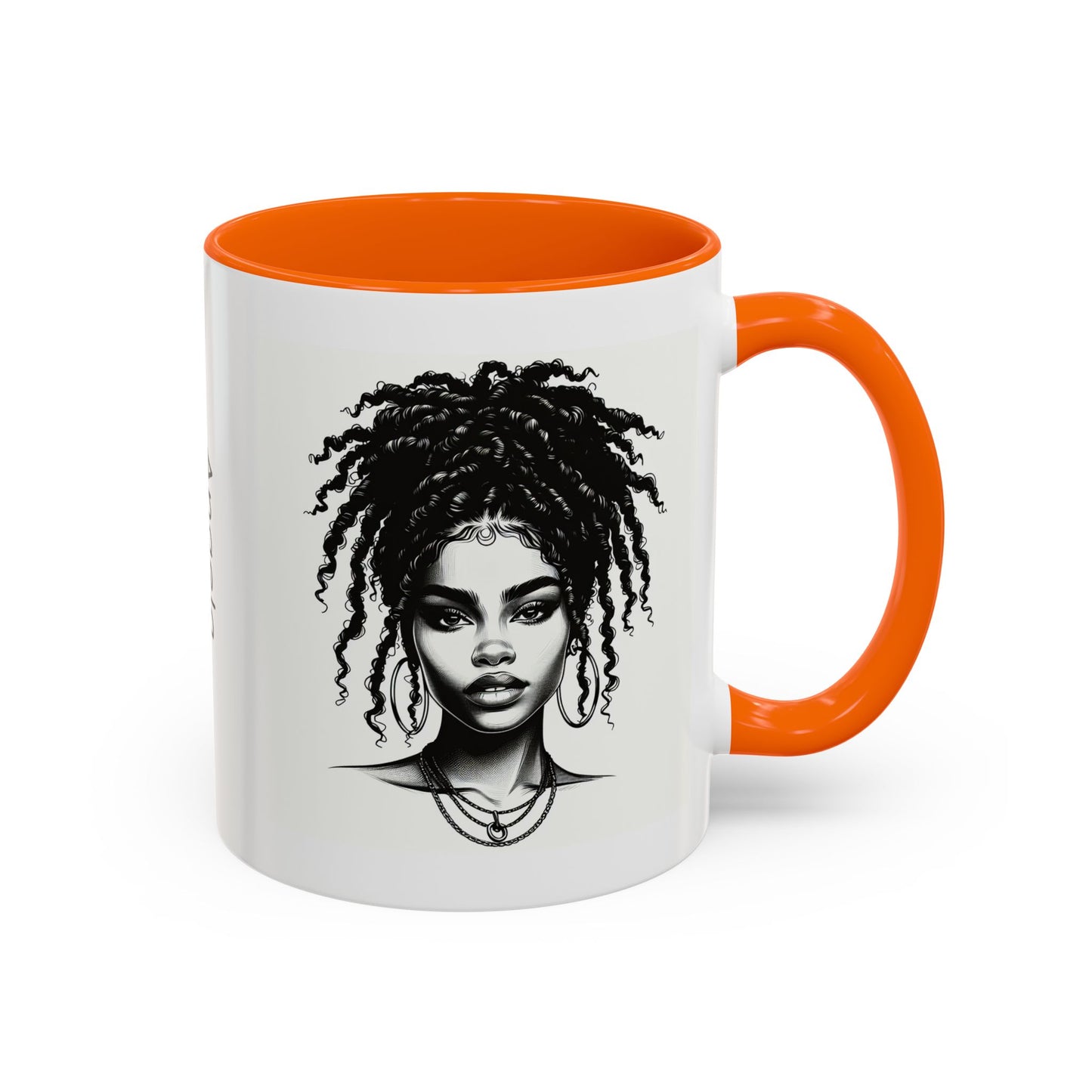 Messy Bun Personalized Coffee Mug, Gift for Coffee Lovers, Afro Hair Black American African Girl