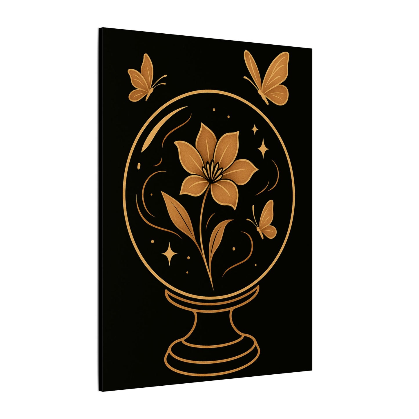 Floral Butterfly Wall Art, Magical Home Decor, Gifts for Nature Lovers, Modern Canvas, Art for Living Room, Office Decor