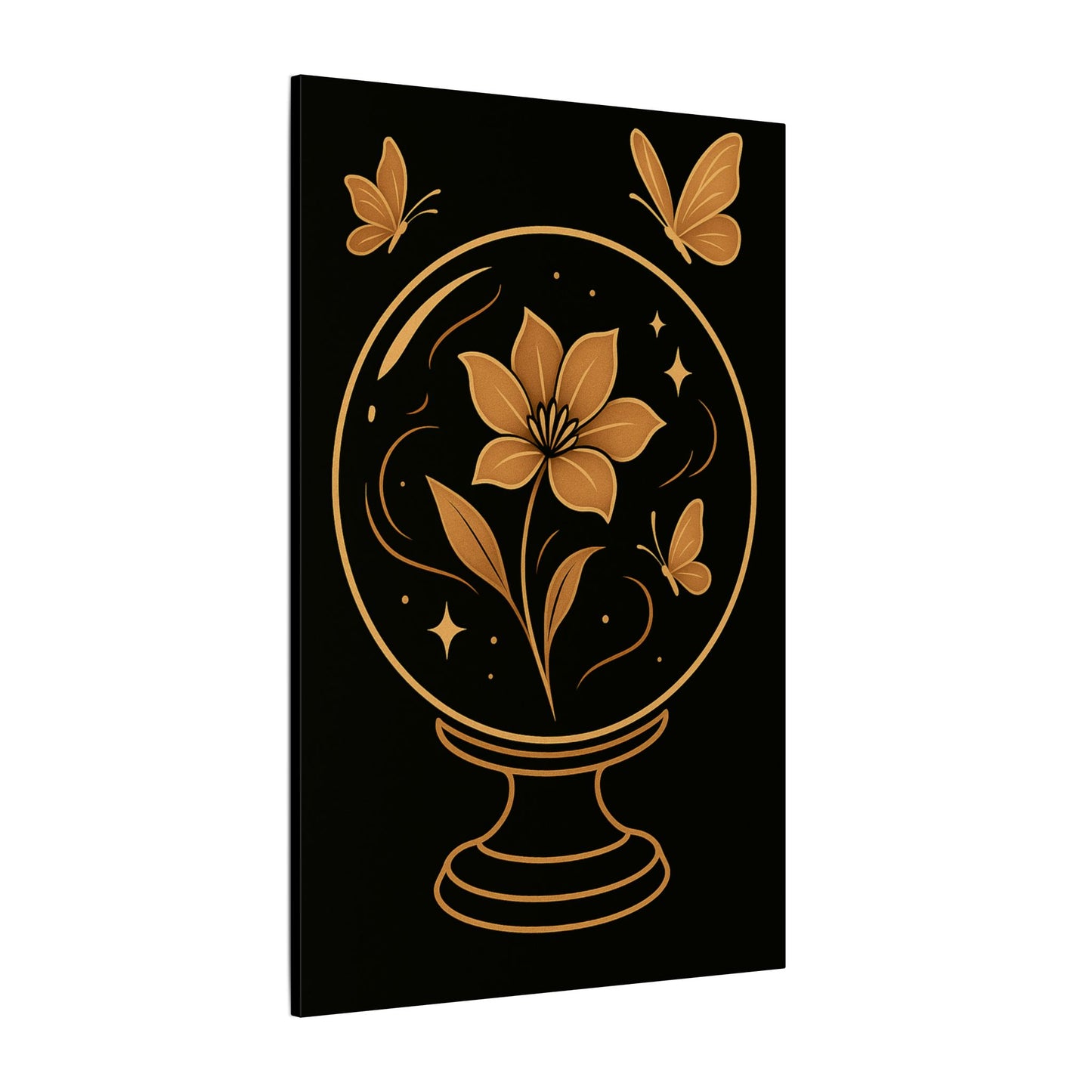 Floral Butterfly Wall Art, Magical Home Decor, Gifts for Nature Lovers, Modern Canvas, Art for Living Room, Office Decor