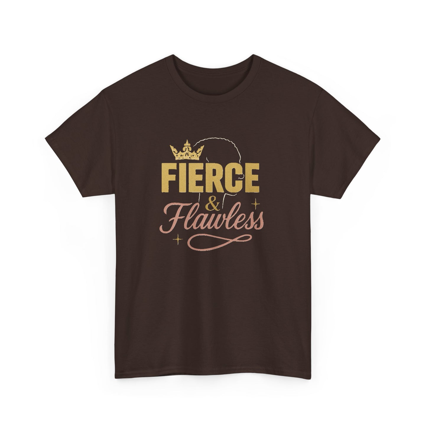 Fierce and Flawless Tee, Unisex Cotton T-Shirt, Casual Wear Gift for Afro Hair Black American African Girl T-shirt
