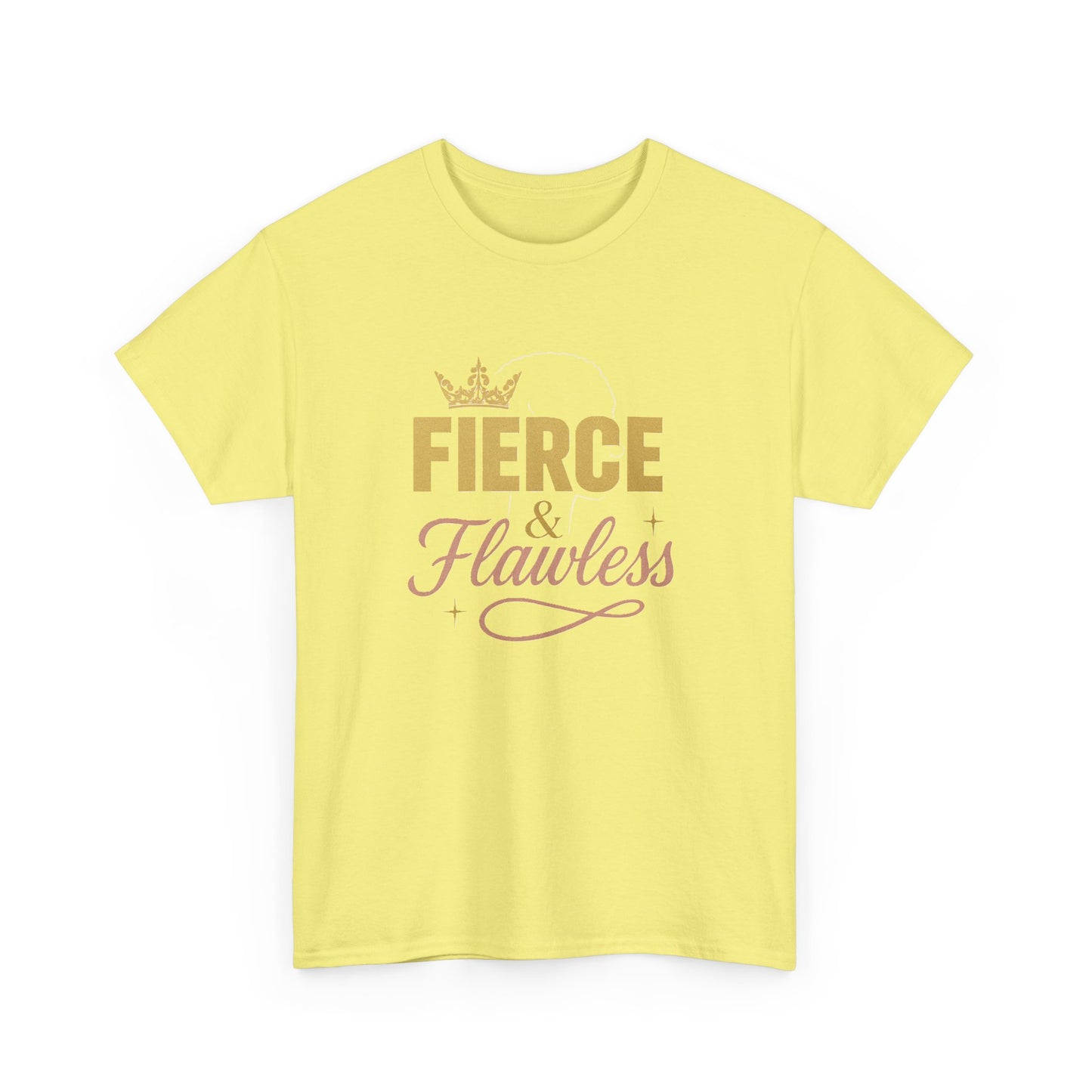 Fierce and Flawless Tee, Unisex Cotton T-Shirt, Casual Wear Gift for Afro Hair Black American African Girl T-shirt