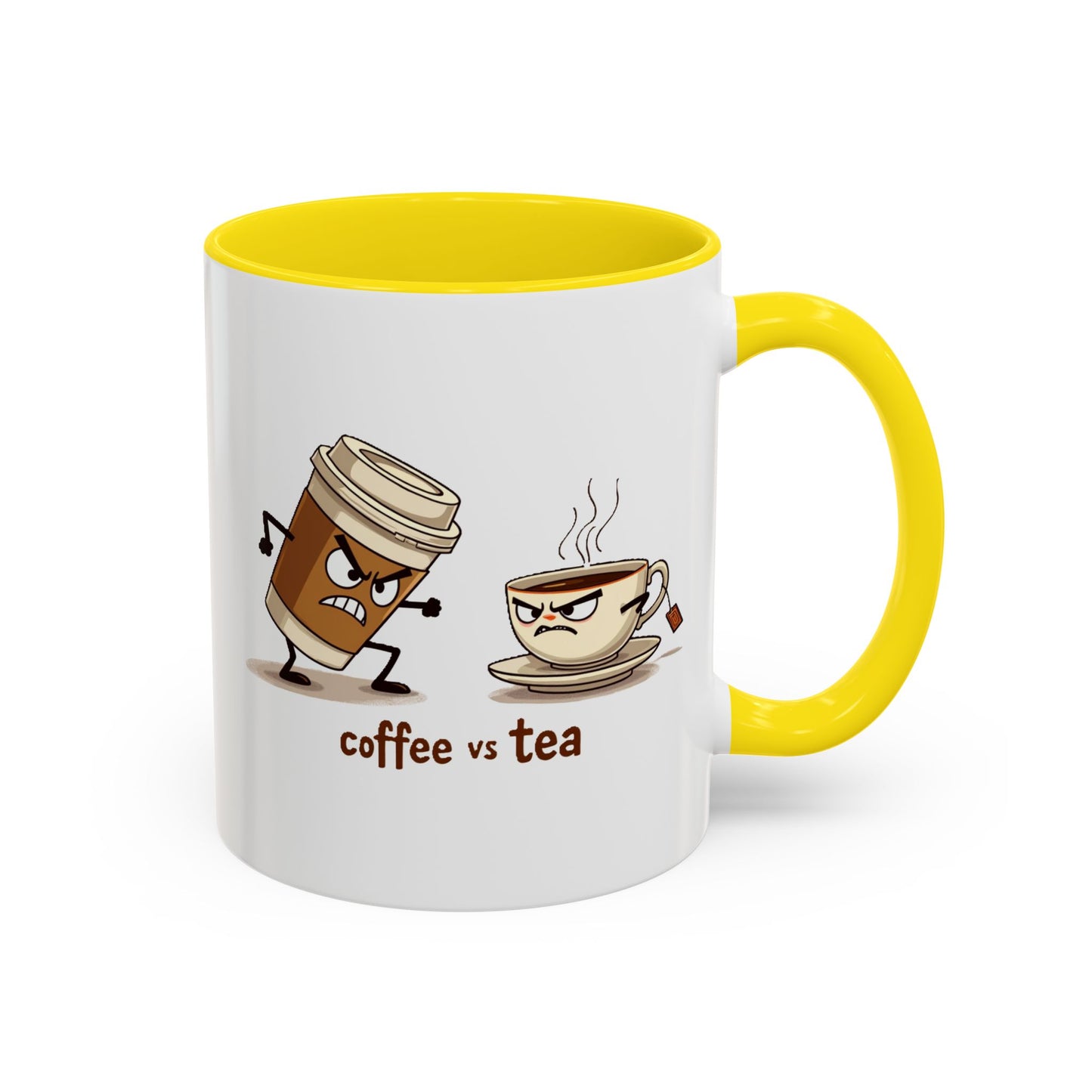 Coffee vs Tea Humorous Accent Mug. 11oz & 15oz. Perfect Gift for Coffee Lovers