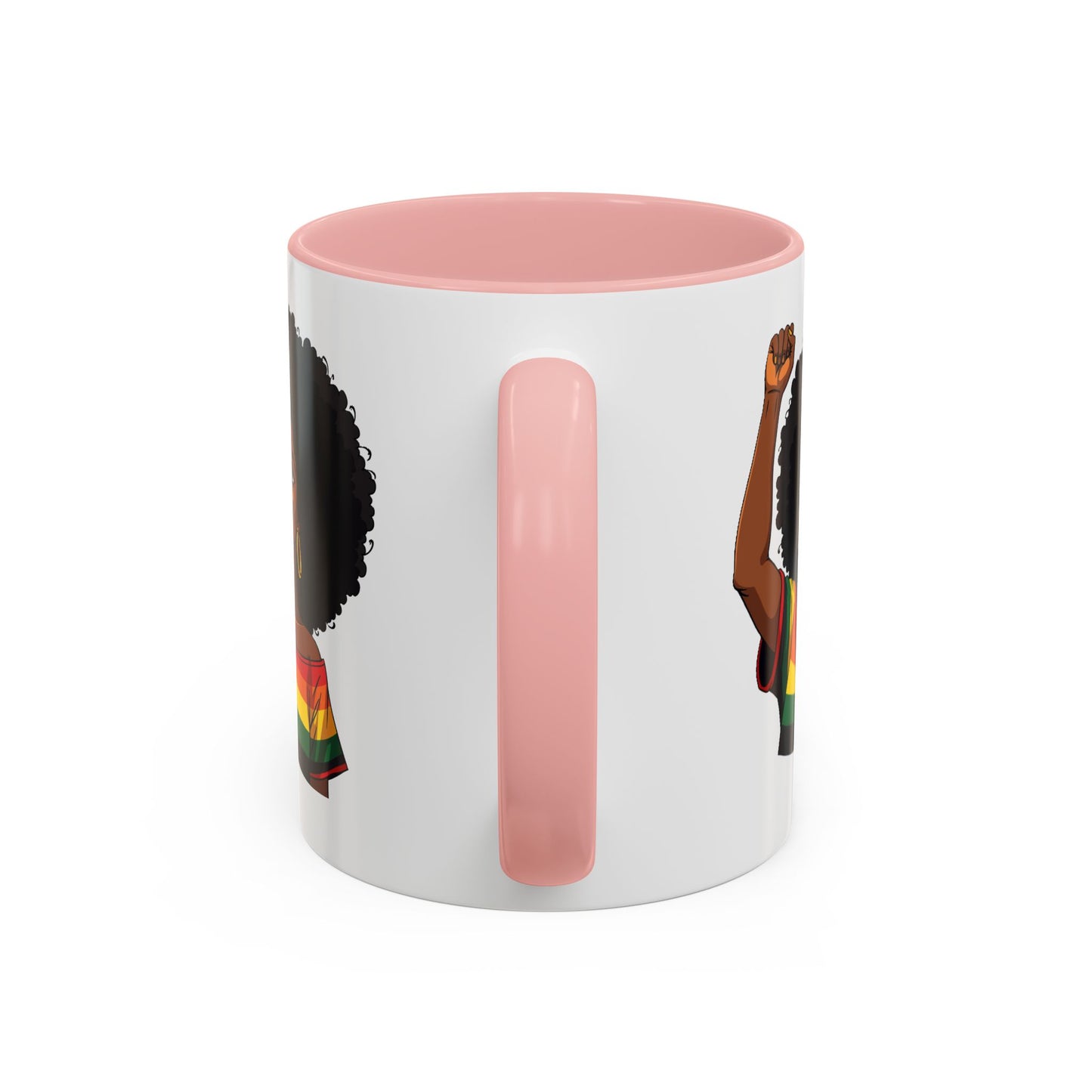 Empowered Black Woman Personalized Coffee Mug. Afro Hair Black American African Girl
