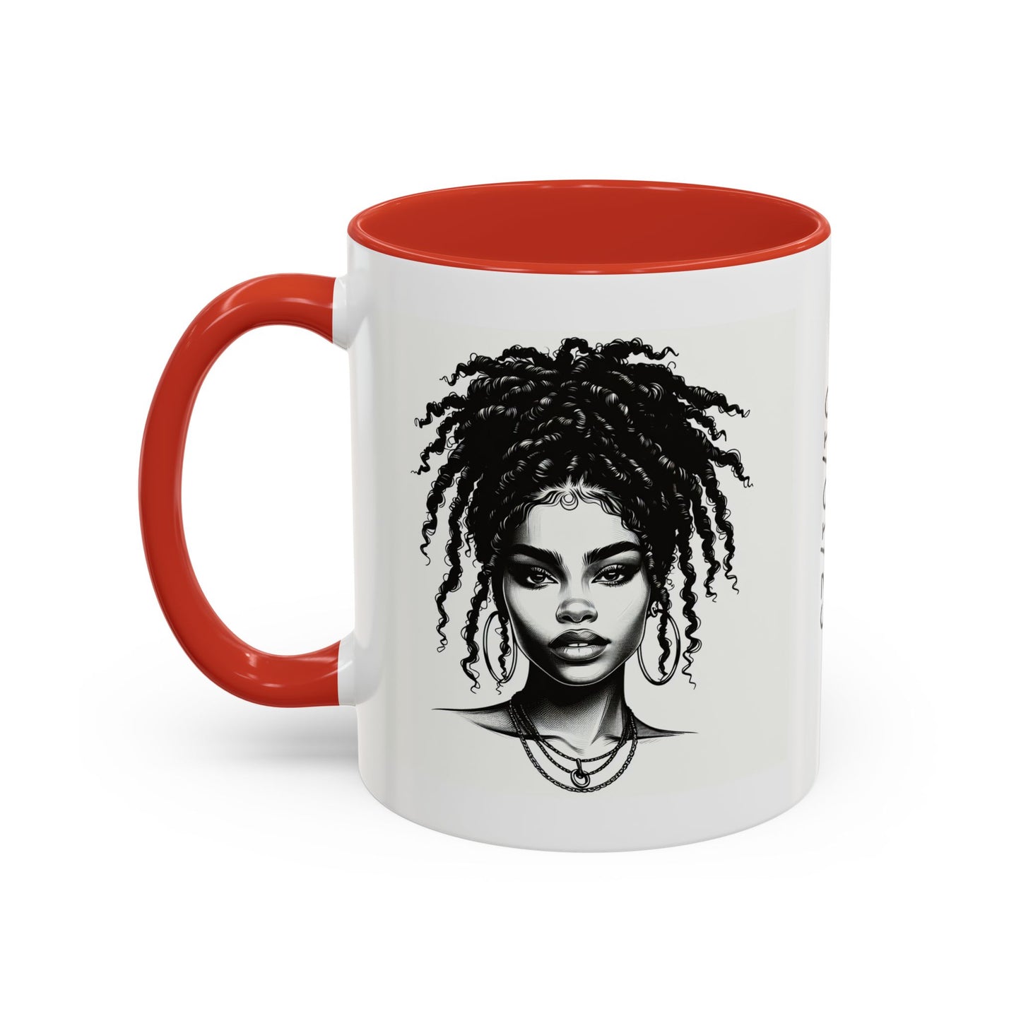 Messy Bun Personalized Coffee Mug, Gift for Coffee Lovers, Afro Hair Black American African Girl