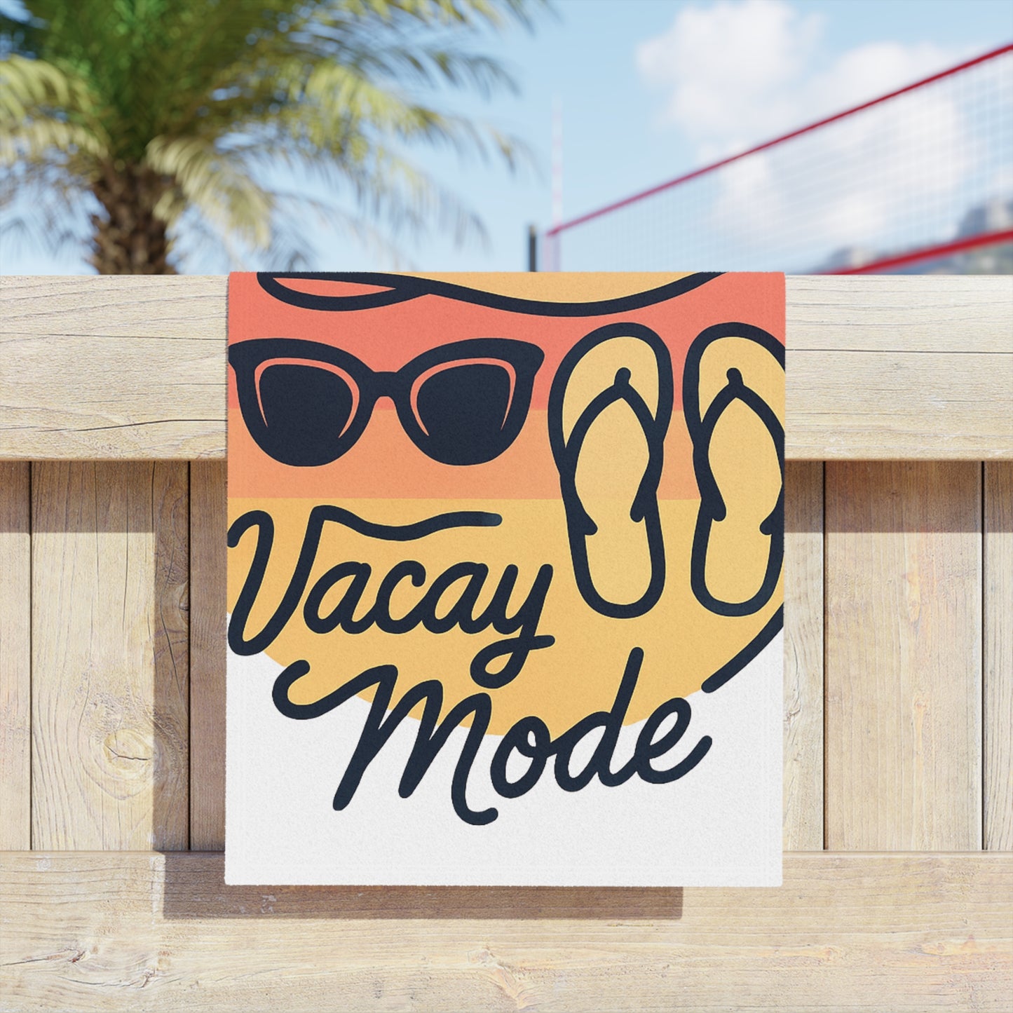 Vacay Mode Design Vacation Vibes Beach Towels. Perfect for Summer, Pool Days, Travel, Gifts & Relaxation