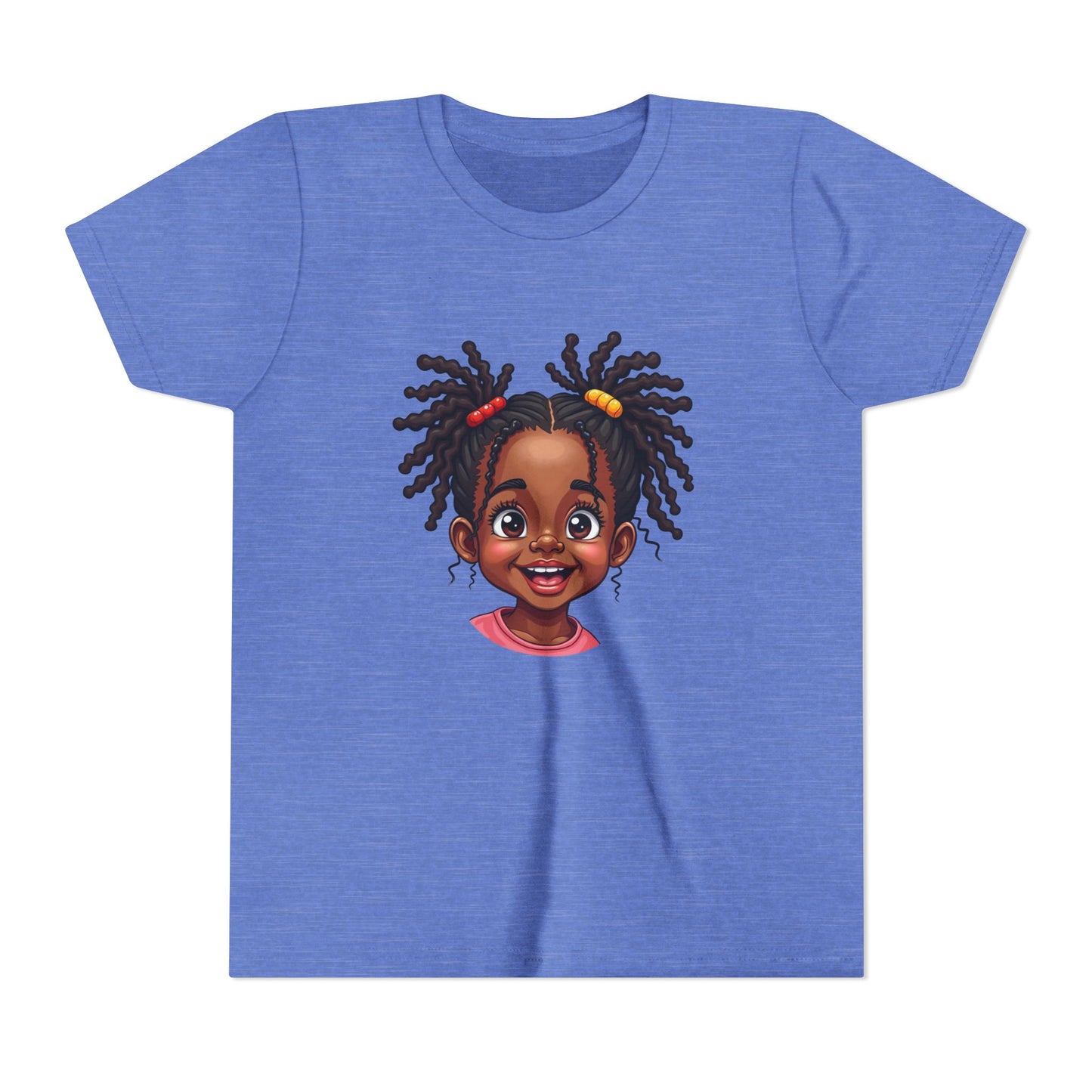 Adorable Girl Graphic Tee for Kids Casual Wear Gift for Locs Lovers Afro Hair Black American African Girl T-shirt