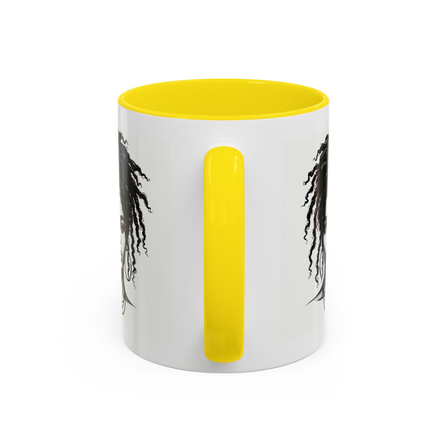 Messy Bun Personalized Coffee Mug, Gift for Coffee Lovers, Afro Hair Black American African Girl