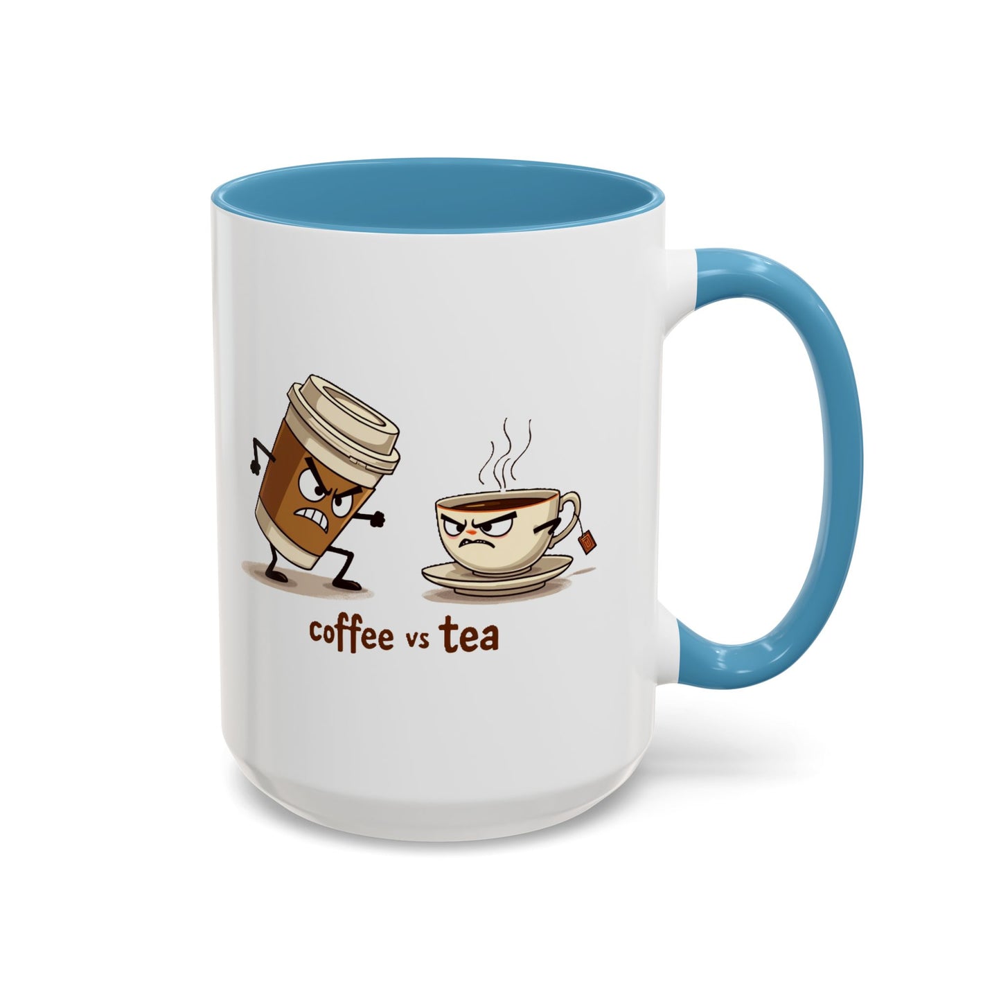 Coffee vs Tea Humorous Accent Mug. 11oz & 15oz. Perfect Gift for Coffee Lovers