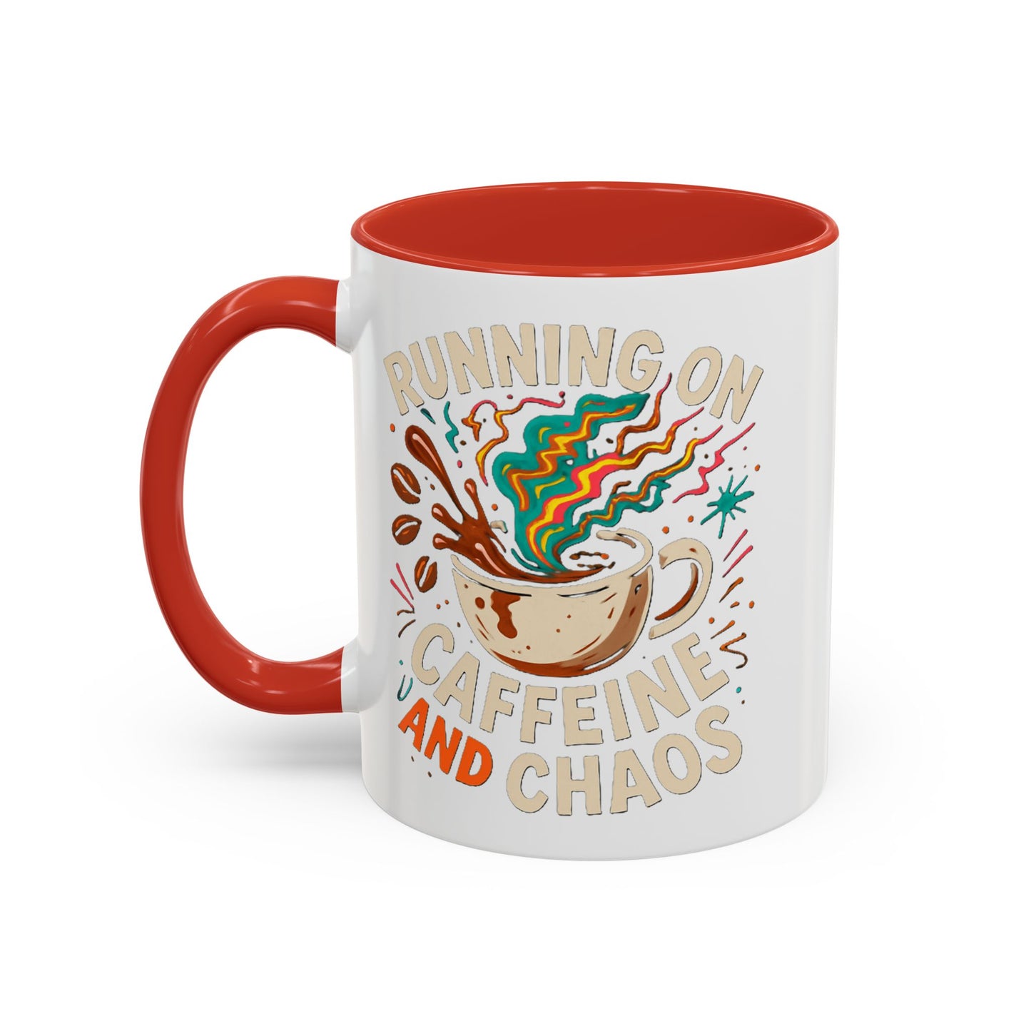 Caffeine and Chaos Accent Coffee Mug (11, 15oz)