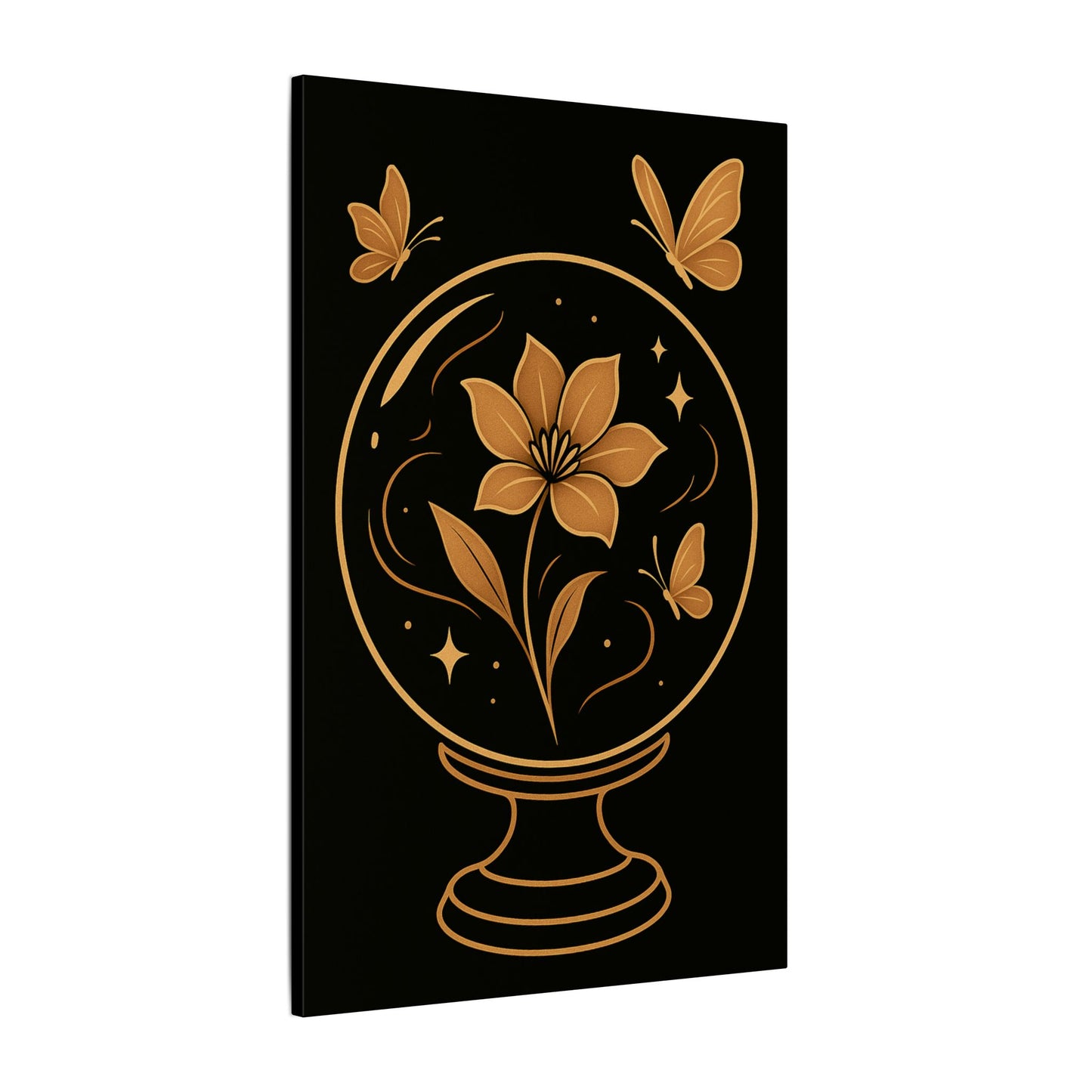 Floral Butterfly Wall Art, Magical Home Decor, Gifts for Nature Lovers, Modern Canvas, Art for Living Room, Office Decor