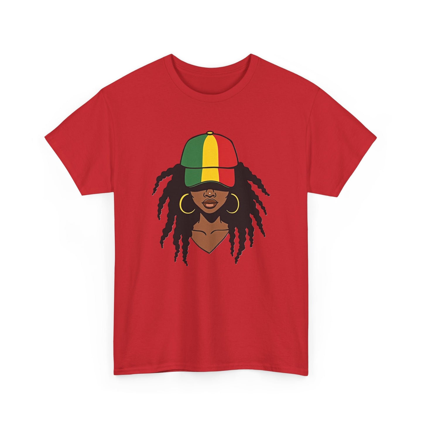 Reggae Vibes Afro Hair Black American African Girl T-shirt