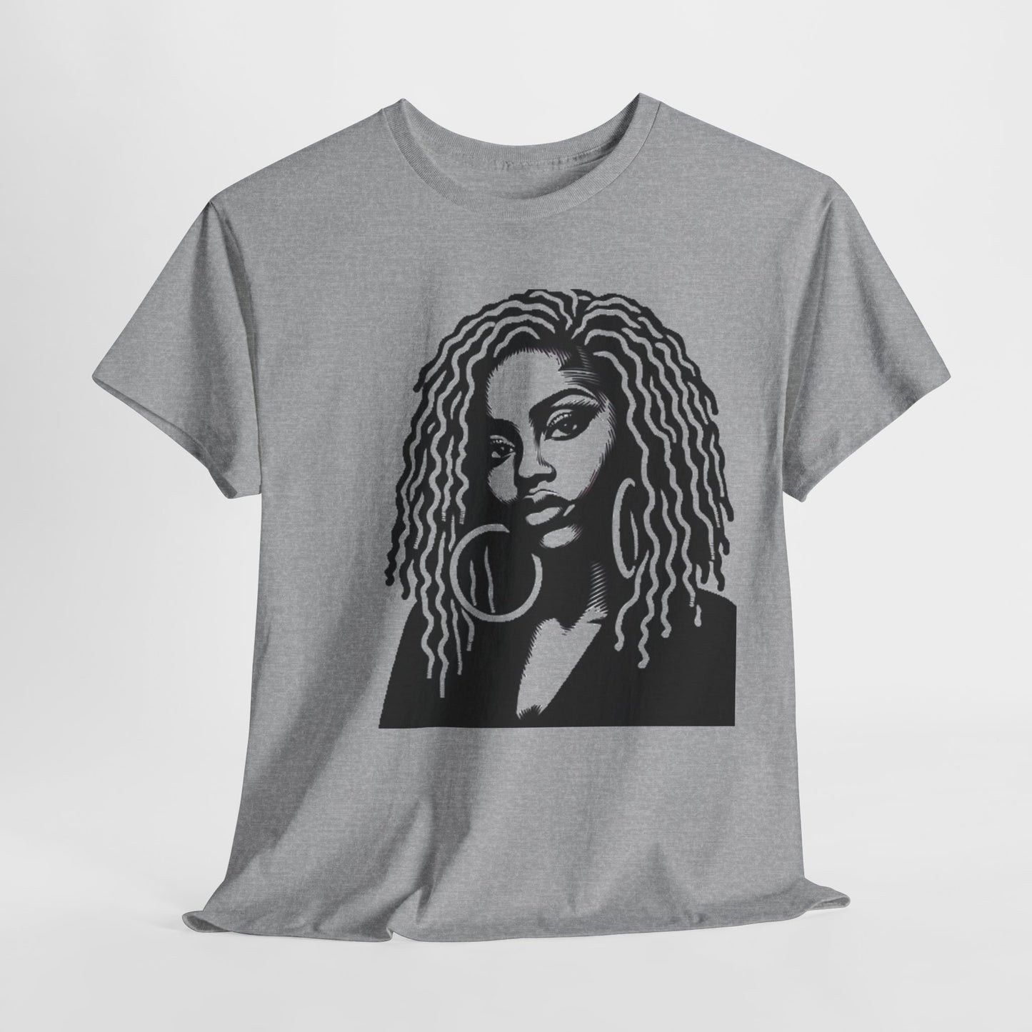 Elegant Strength T-Shirt Casual Wear Gift for Locs Lovers Afro Hair Black American African Girl T-shirt