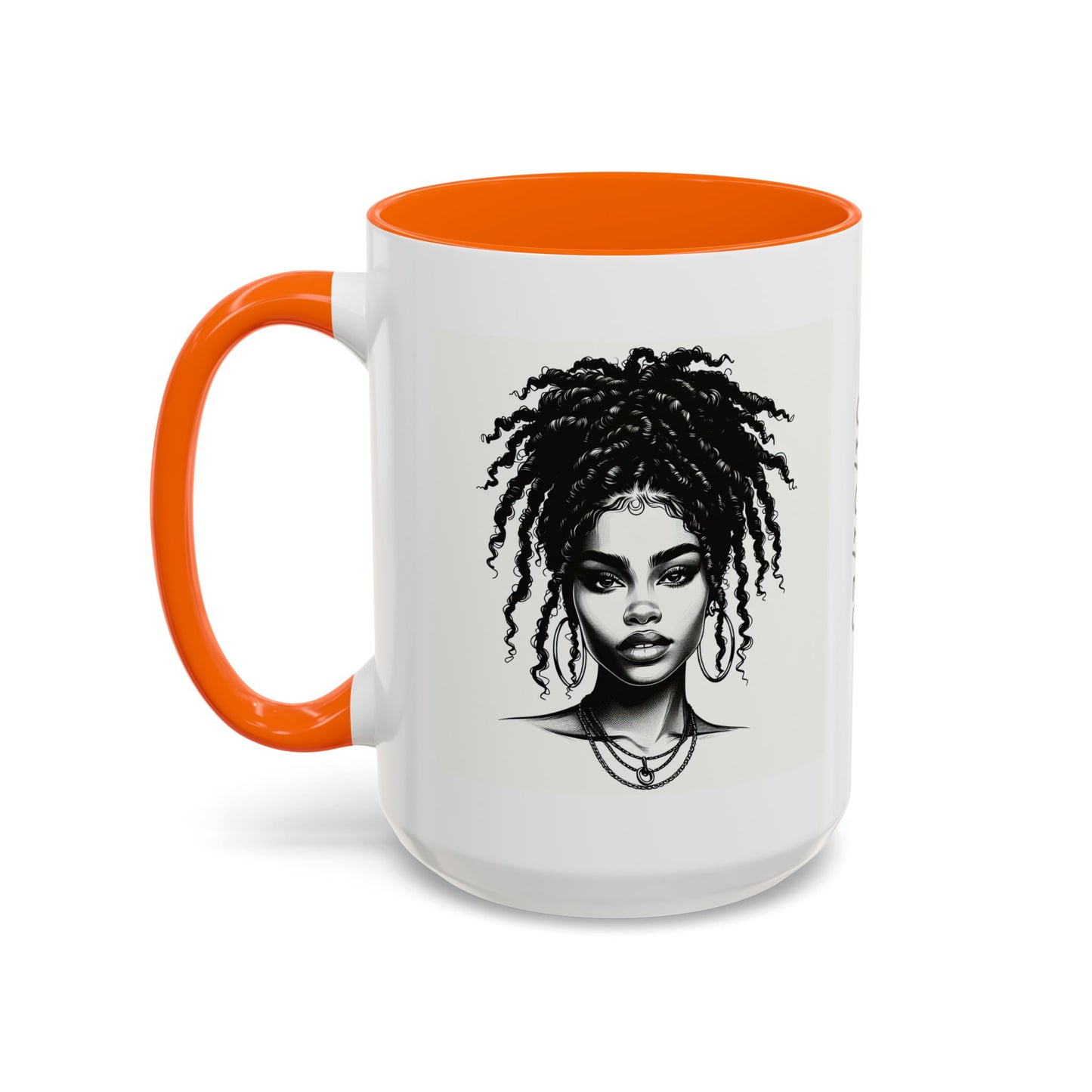 Messy Bun Personalized Coffee Mug, Gift for Coffee Lovers, Afro Hair Black American African Girl