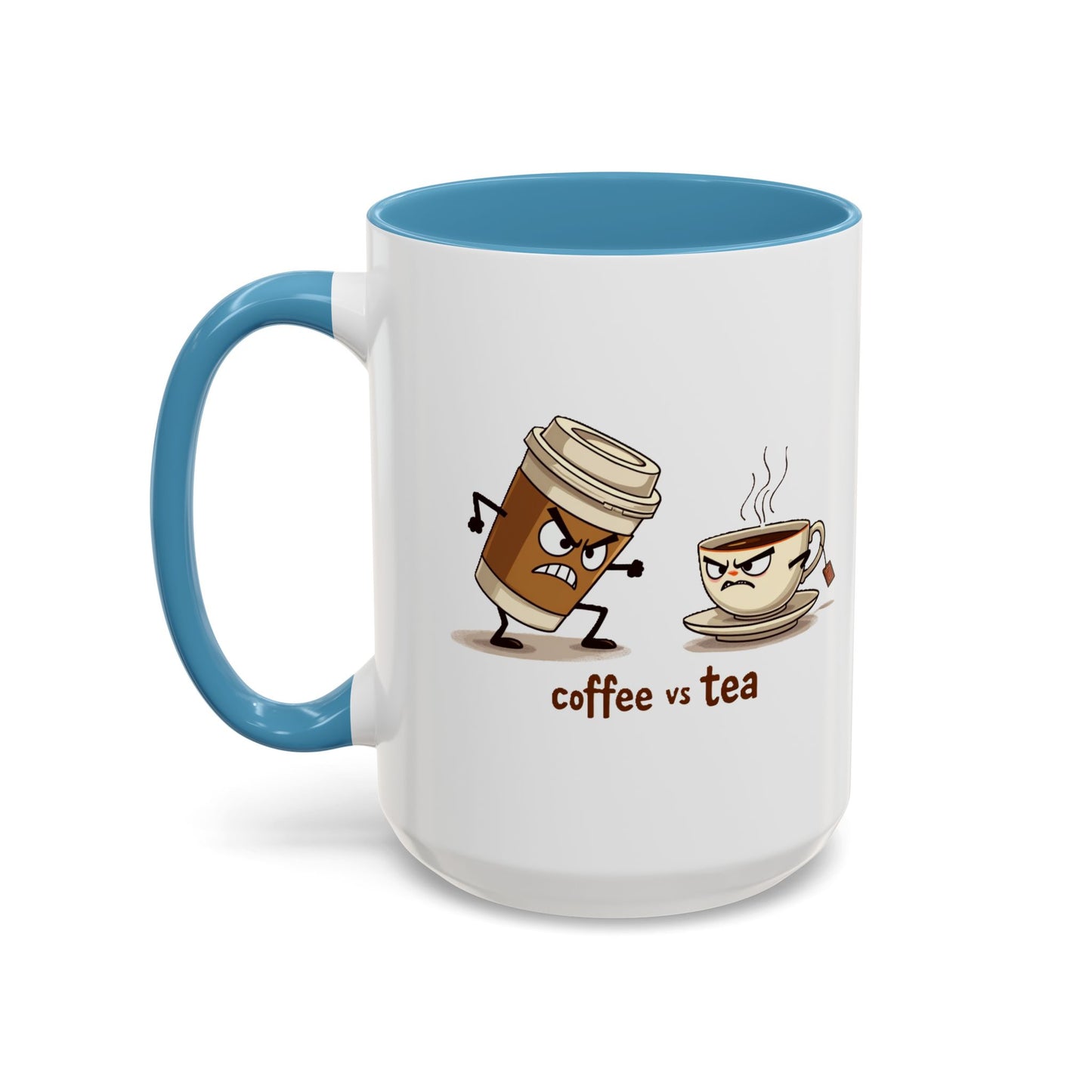 Coffee vs Tea Humorous Accent Mug. 11oz & 15oz. Perfect Gift for Coffee Lovers