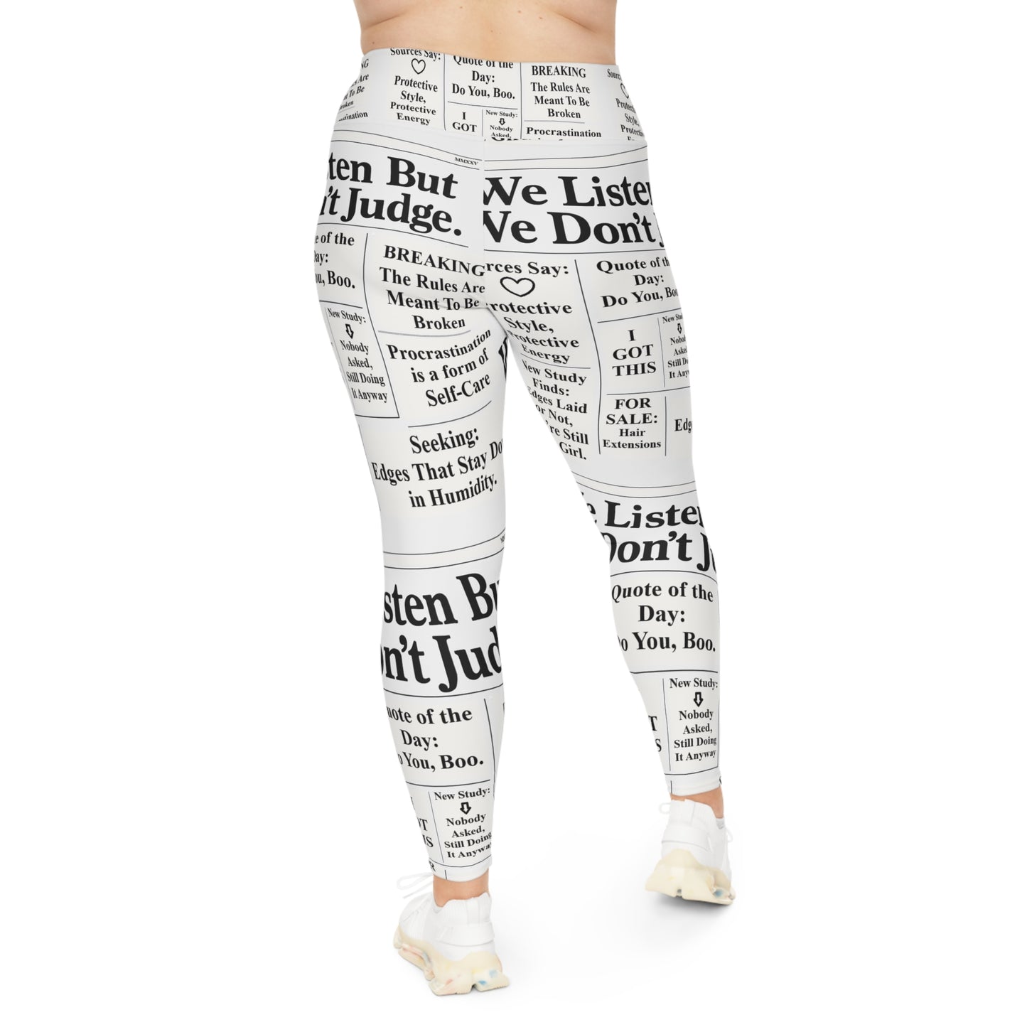 Plus Size Leggings, Comfort Fit Yoga Pants, Casual Wear Gift for Locs Lovers Afro Hair Black American African Girl T-shirt