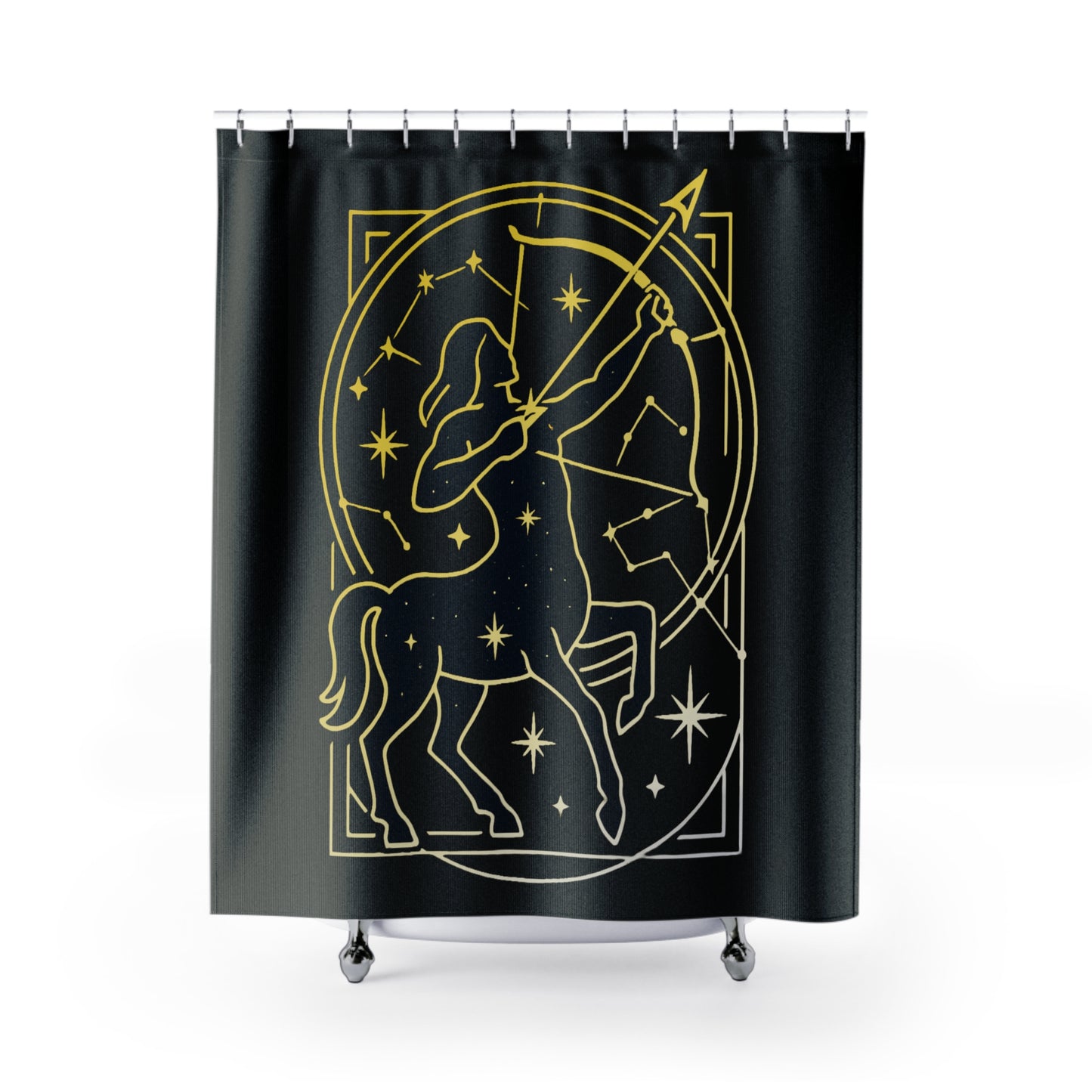Sagittarius Shower Curtain, Astrology Bathroom Decor, Zodiac Gift for Sagittarius, Starry Shower Curtain, Home Decor