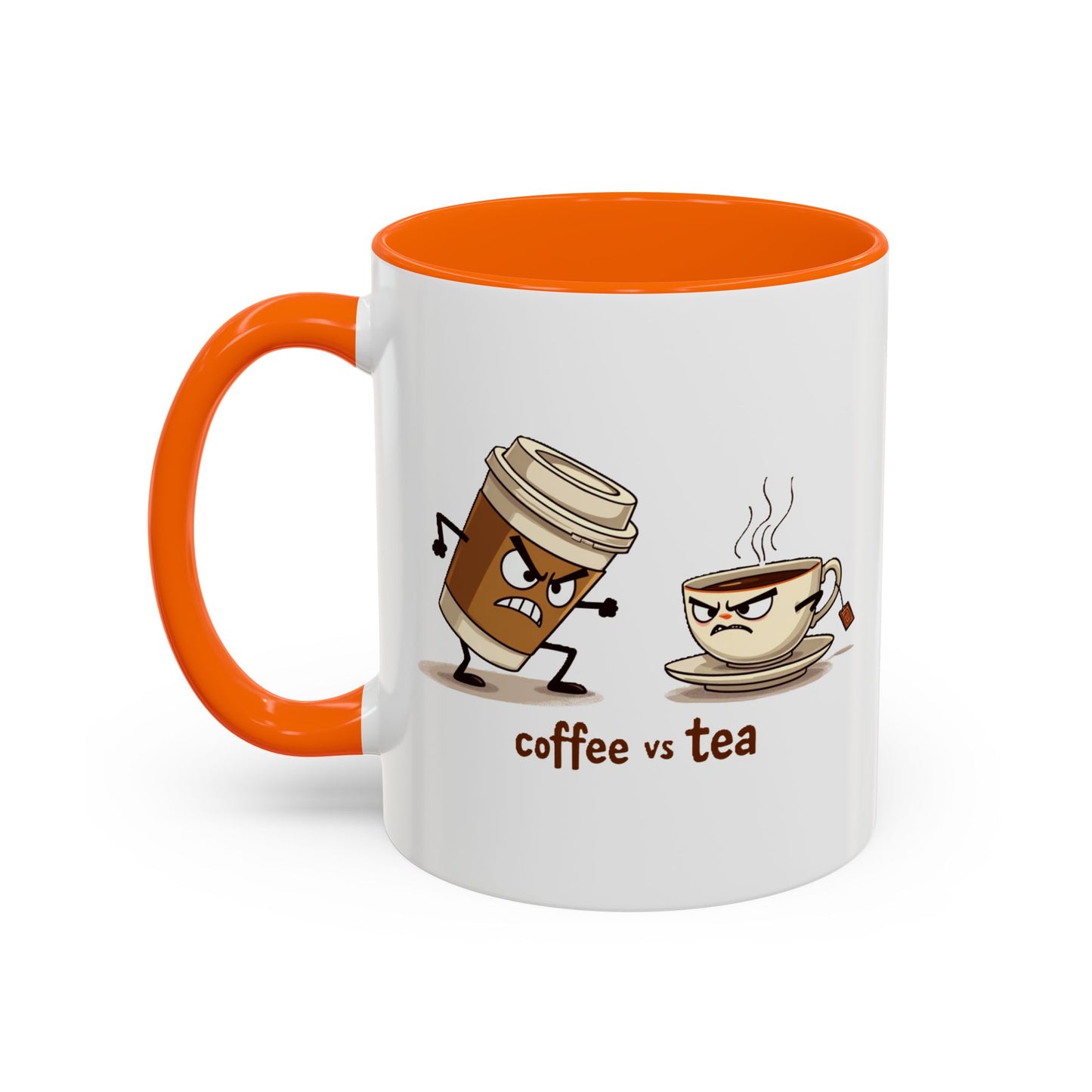 Coffee vs Tea Humorous Accent Mug. 11oz & 15oz. Perfect Gift for Coffee Lovers