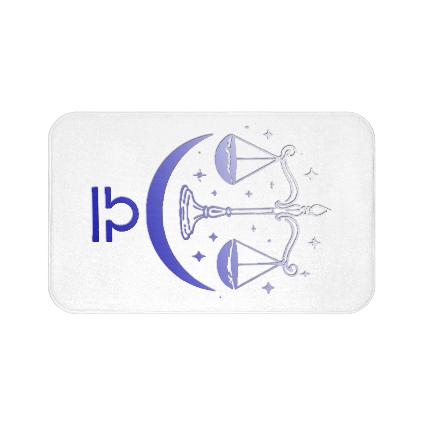 Libra Bathmat with Scales and Moon Design, Astrology Home Decor, Zodiac Gift, Bathroom Mat, Astrology Lover's Gift