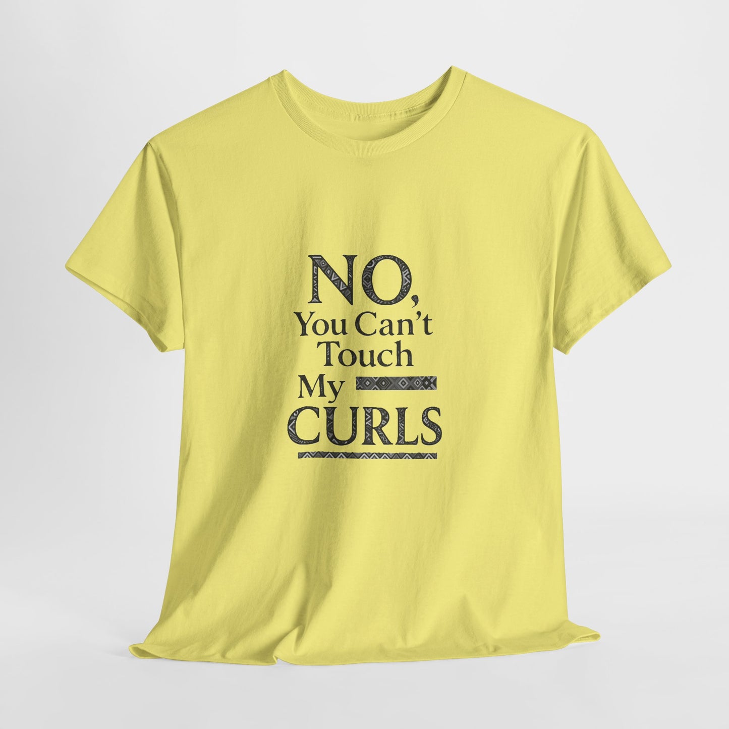 NO, You Can't Touch My Curls Casual Wear Gift for Locs Lovers Afro Hair Black American African Girl T-shirt